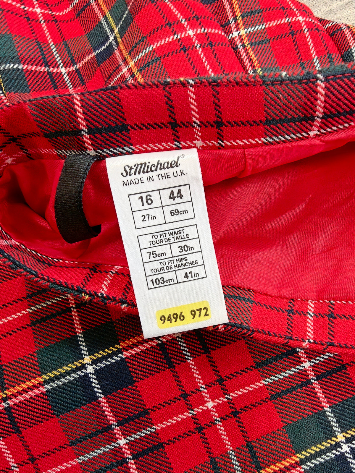 1980s St Michael tartan skirt - 31" waist