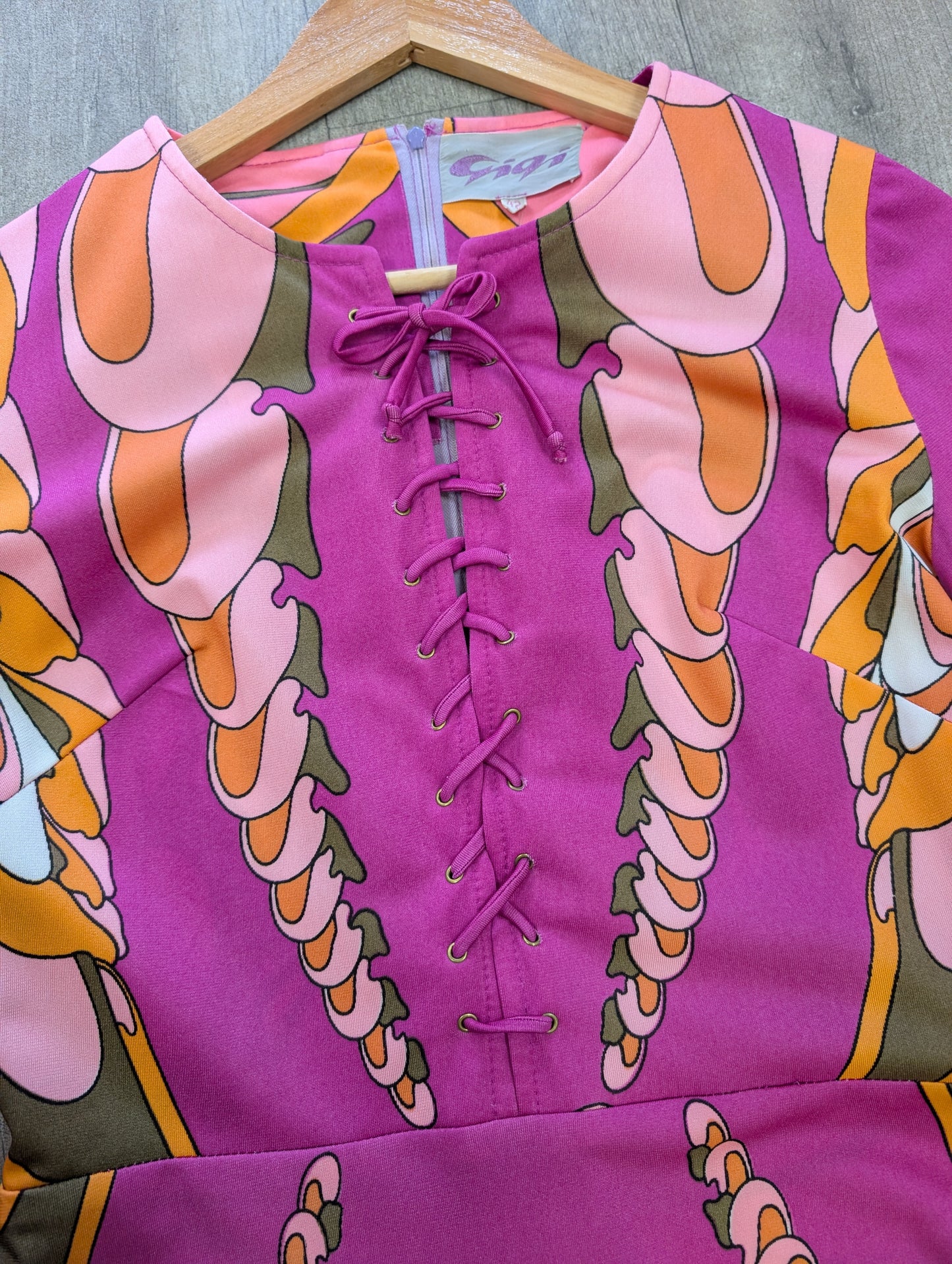 1970s Gigi psychedelic maxi dress - M/12/14
