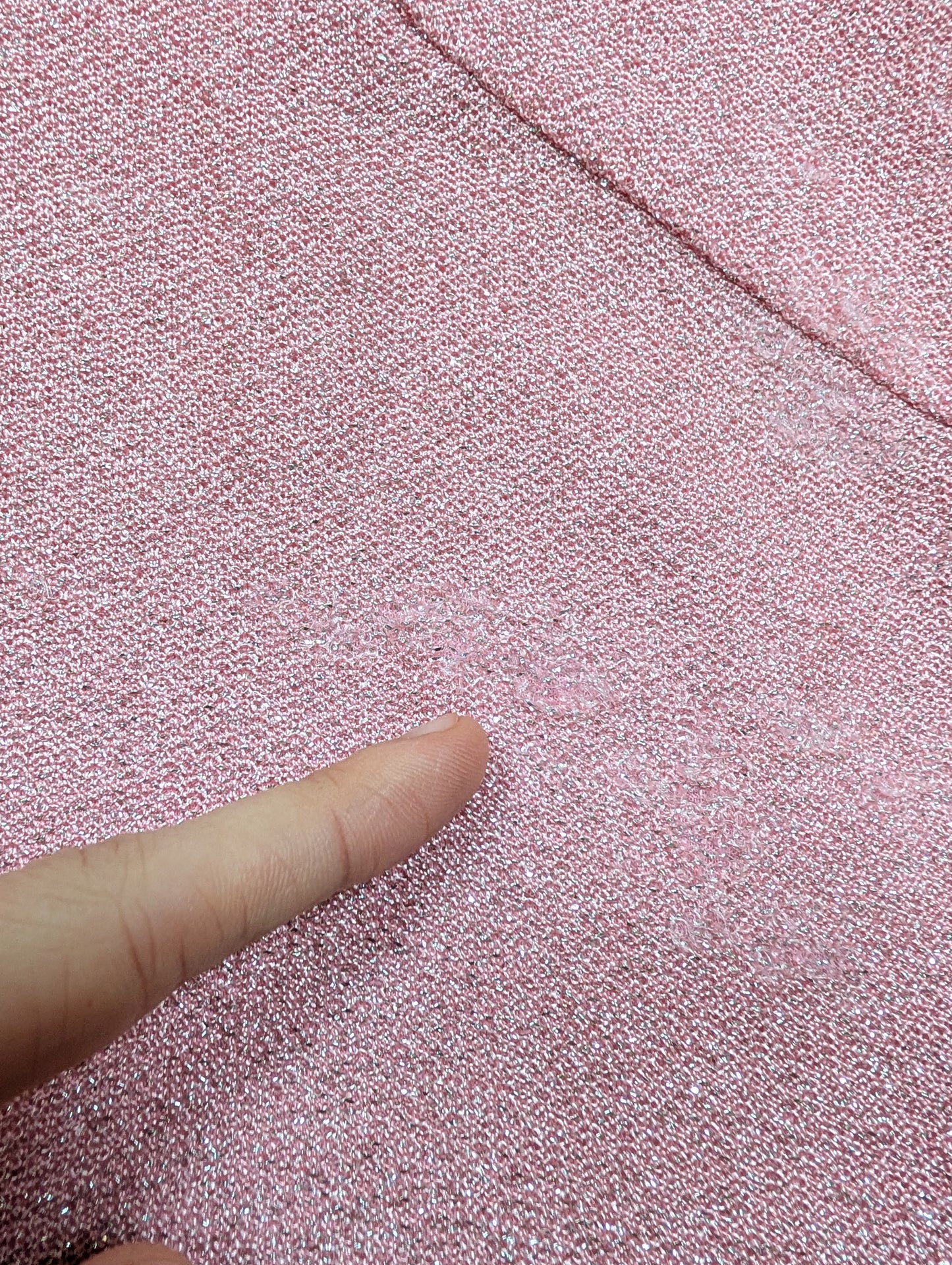 1960s Keynote pink/silver lurex top - M