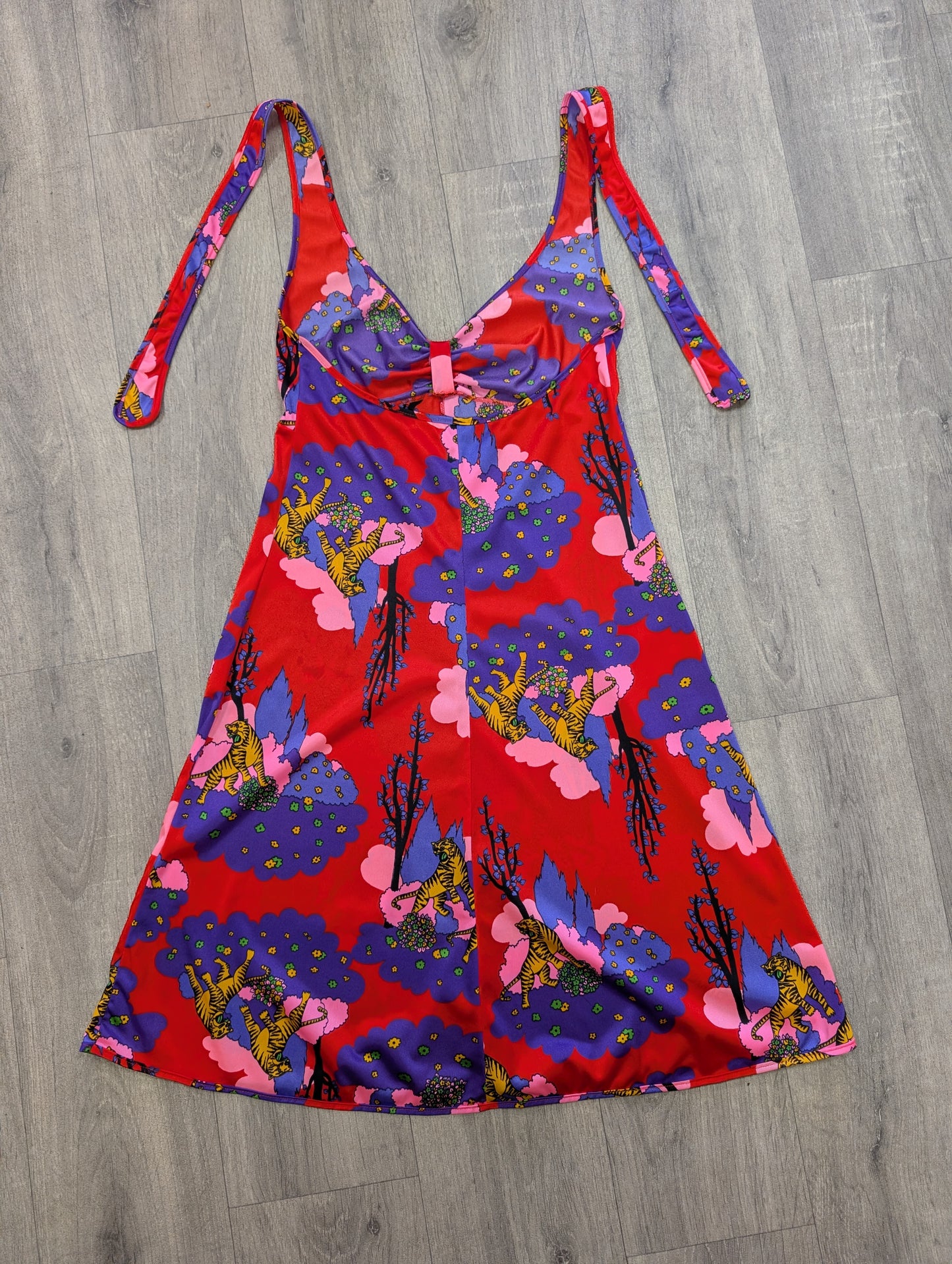 1970s Jantzen novelty tiger print dress - XS