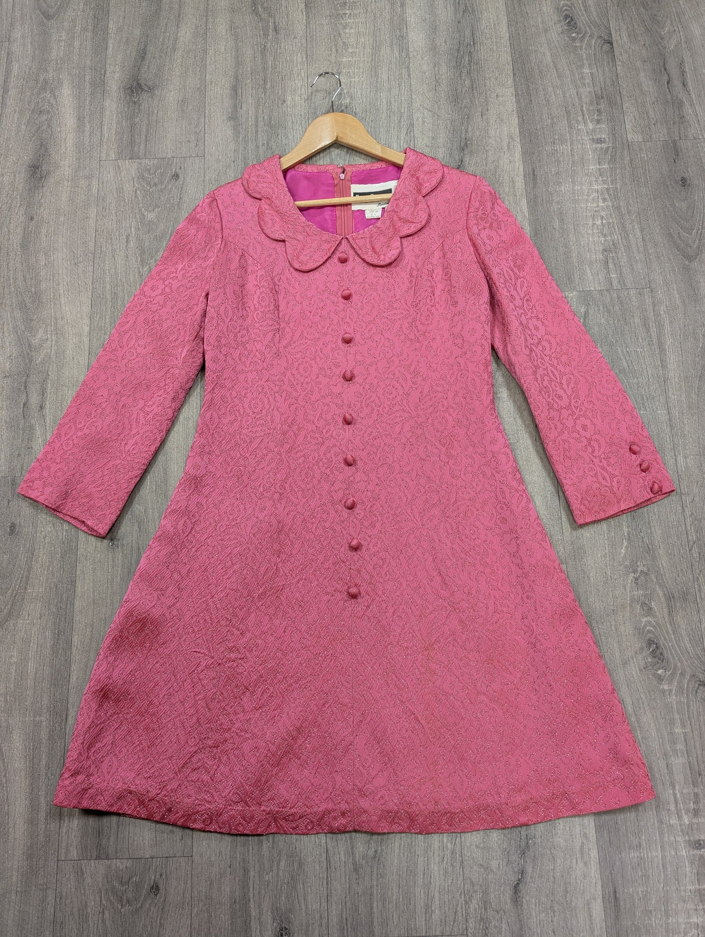 1960s Peter Barron pink dress - M/12/14