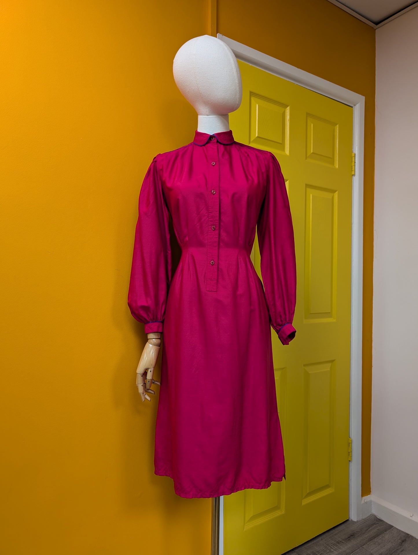 1980s Francesca of Damon for Starington pink silk dress - M/10/12
