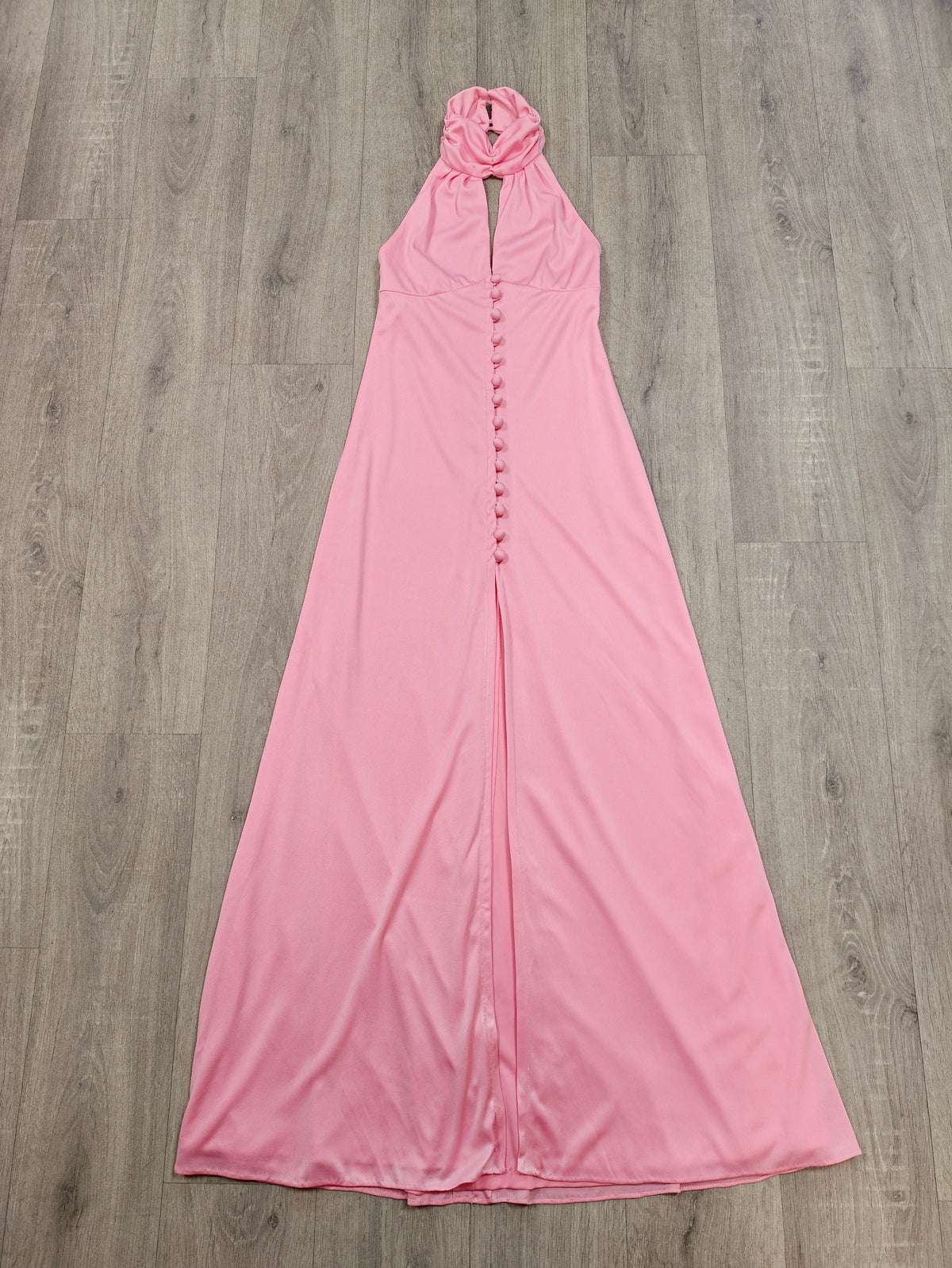 1970s pink maxi dress - XXS/XS