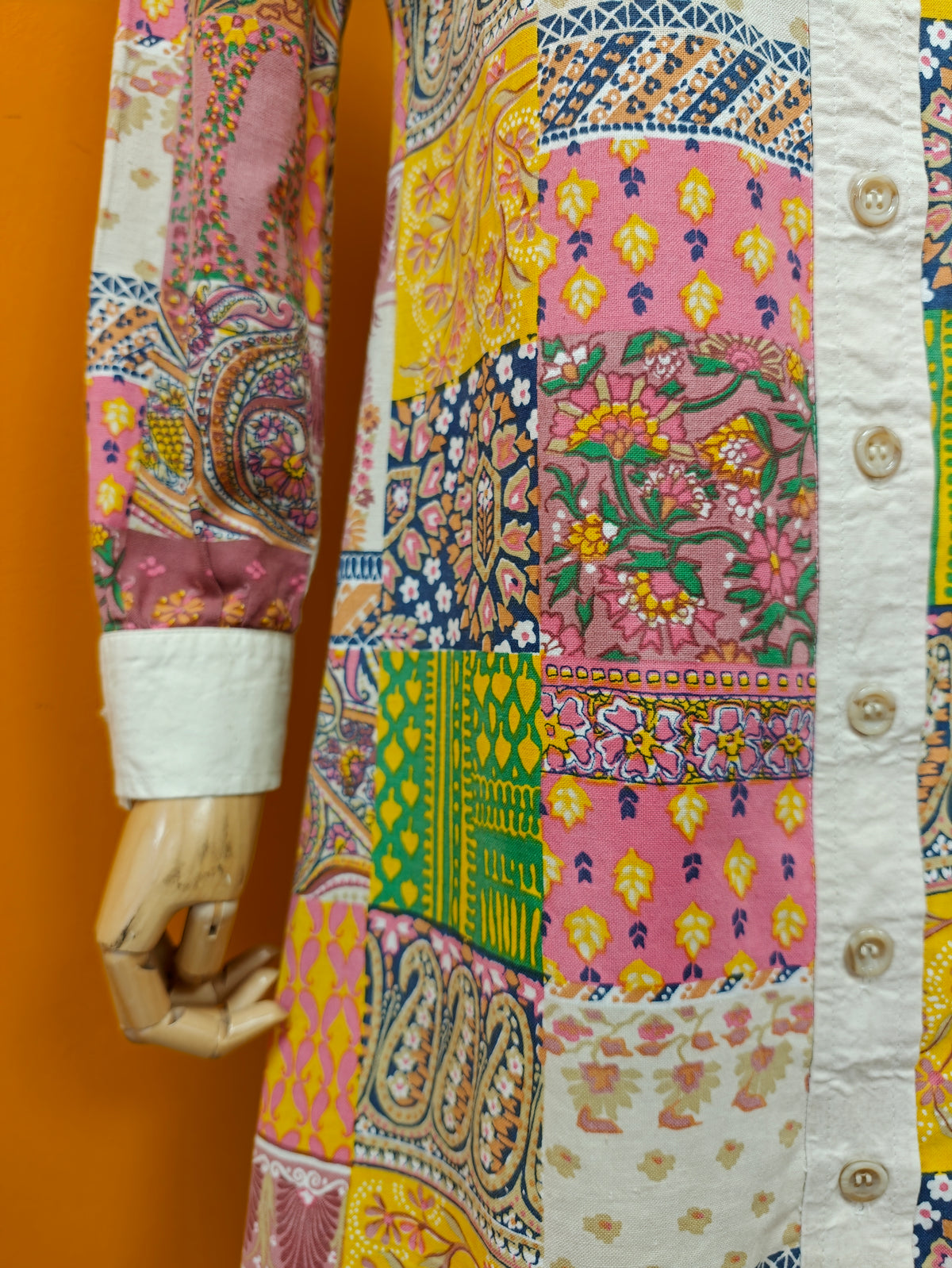 1960s John Marks patchwork print dress - S/10