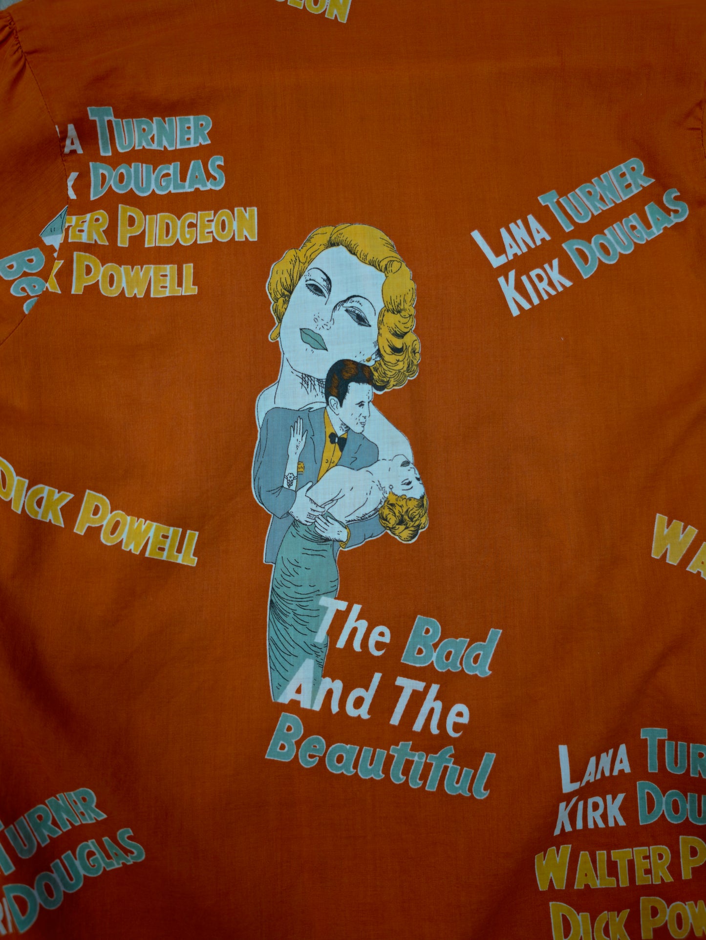 1970s Bellini novelty 'The Bad and the Beautiful' print shirt - S/M