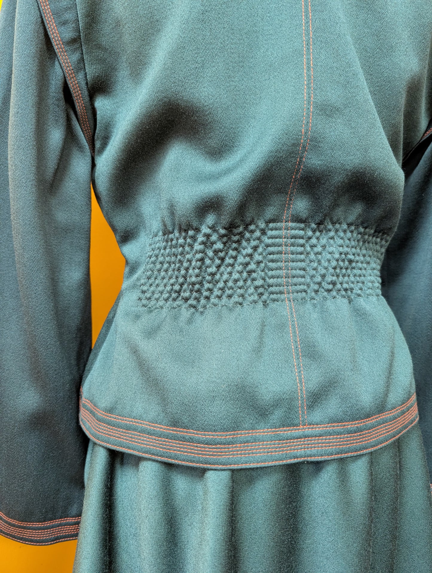 1970s Jean & Martin Pallant green wool suit - XS/S/6/8