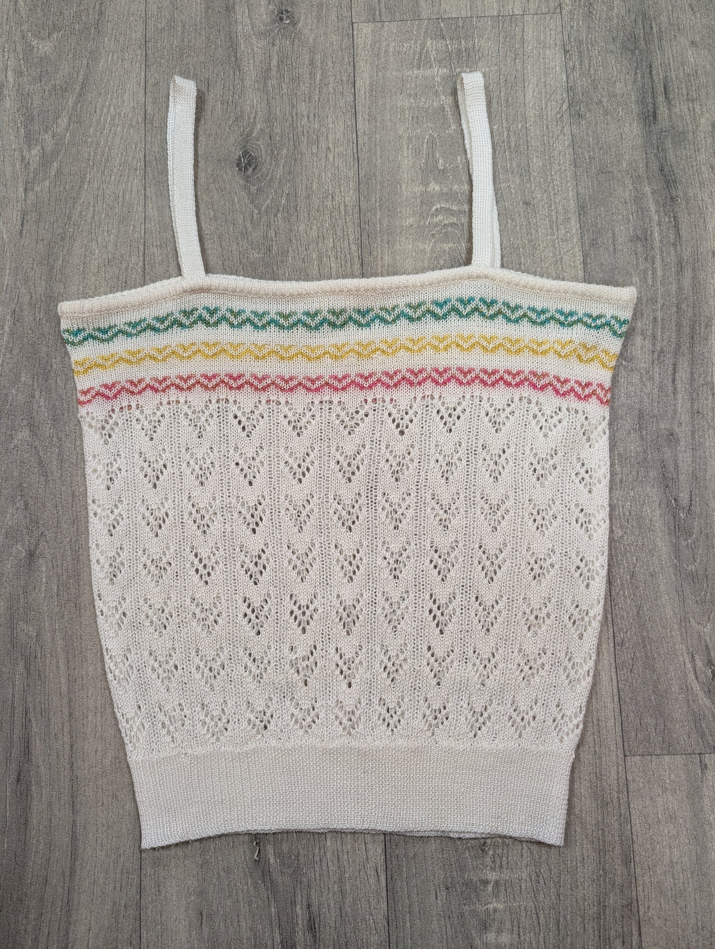 1980s Sunhanit knitted acrylic & lurex 2 piece - XS/S