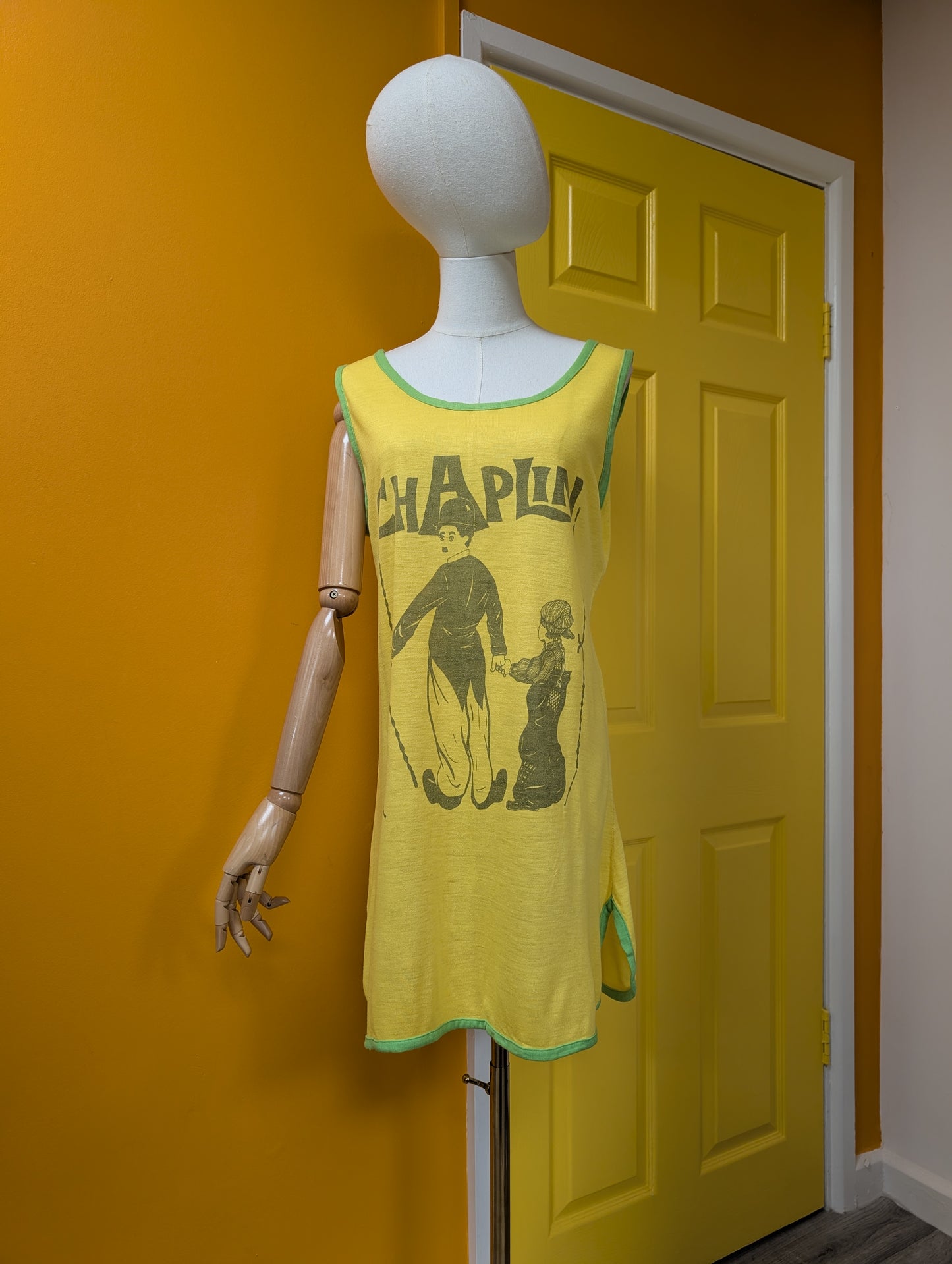 70s/80s Charlie Chaplin vest/dress - M