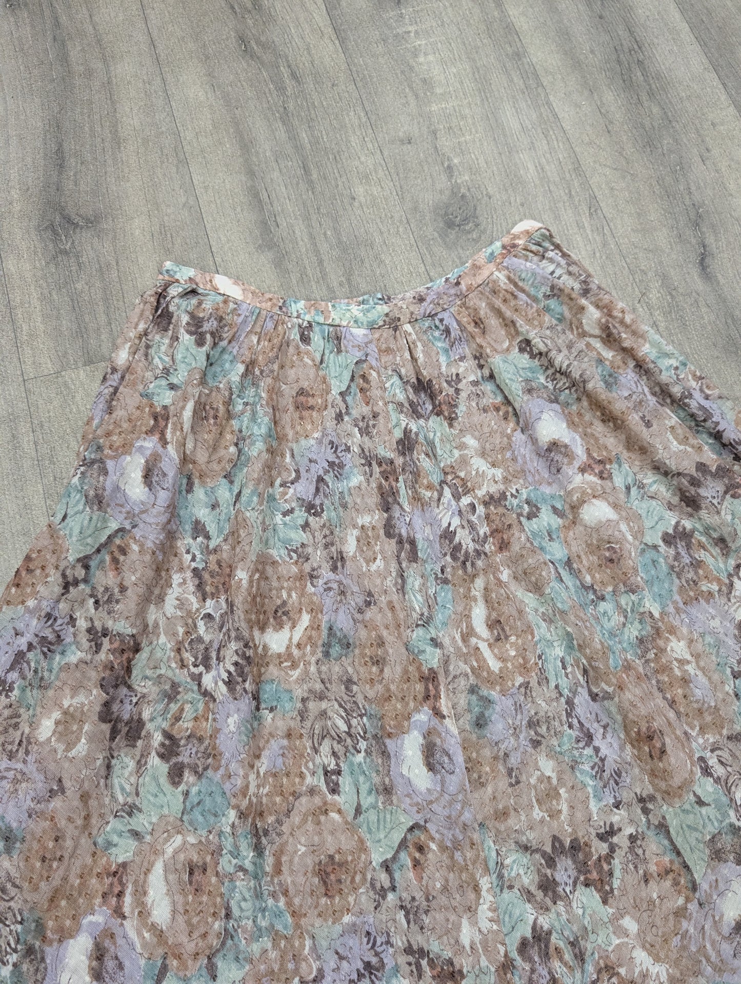 1970s Andre Peters floral blouse and skirt - S/8/10
