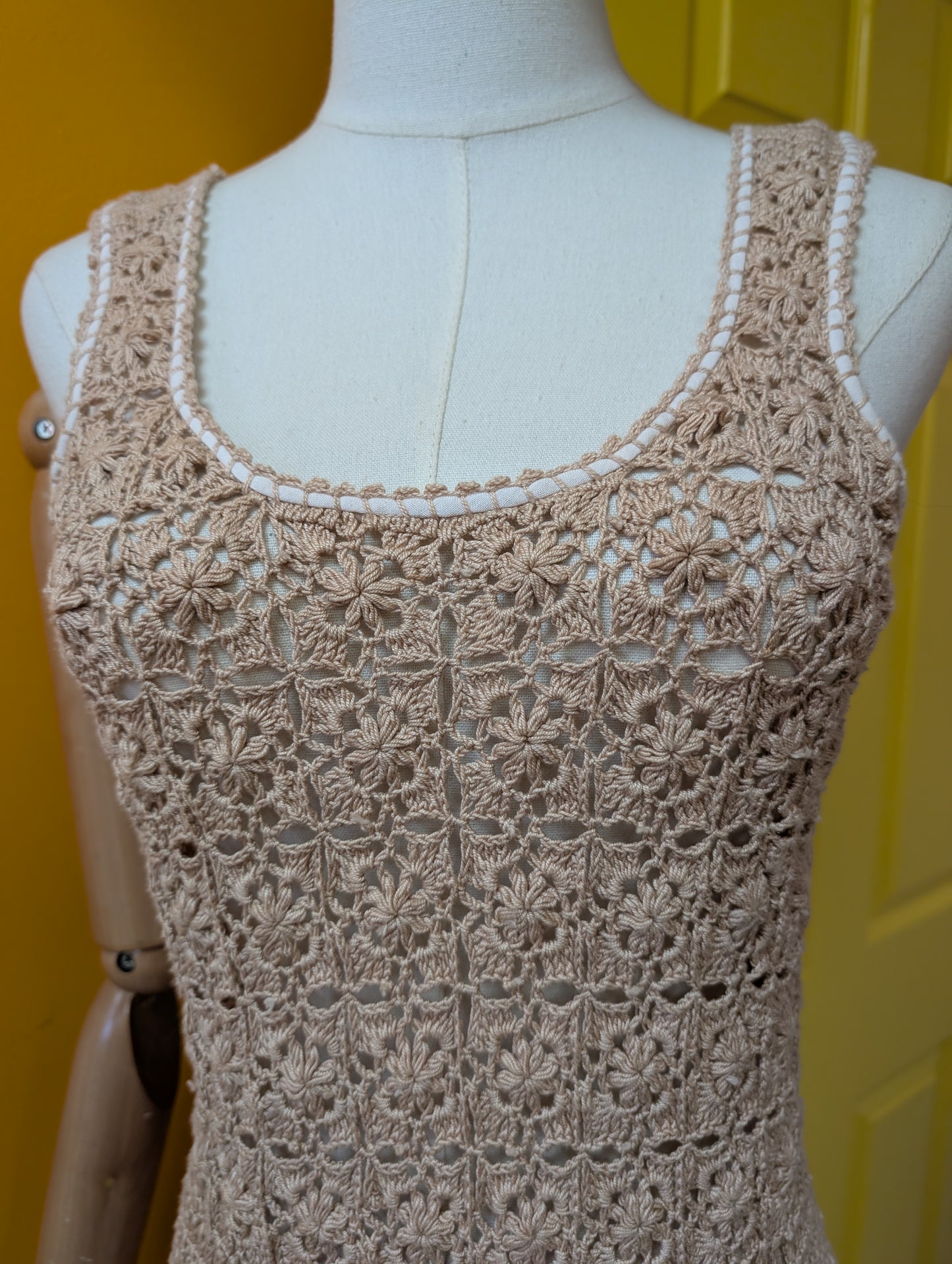 1970s crocheted dress - XS/S