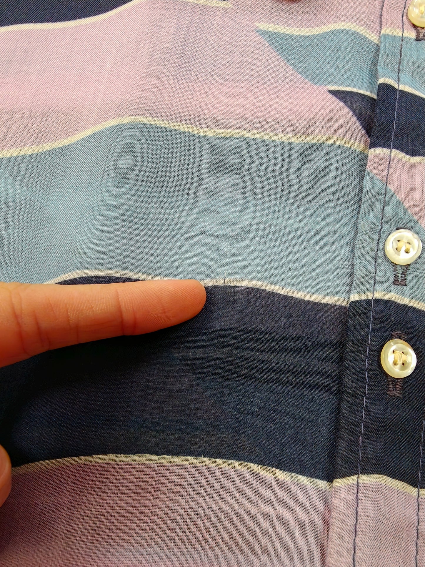 1970s Mark Roberts balloon sleeve shirt - S/M