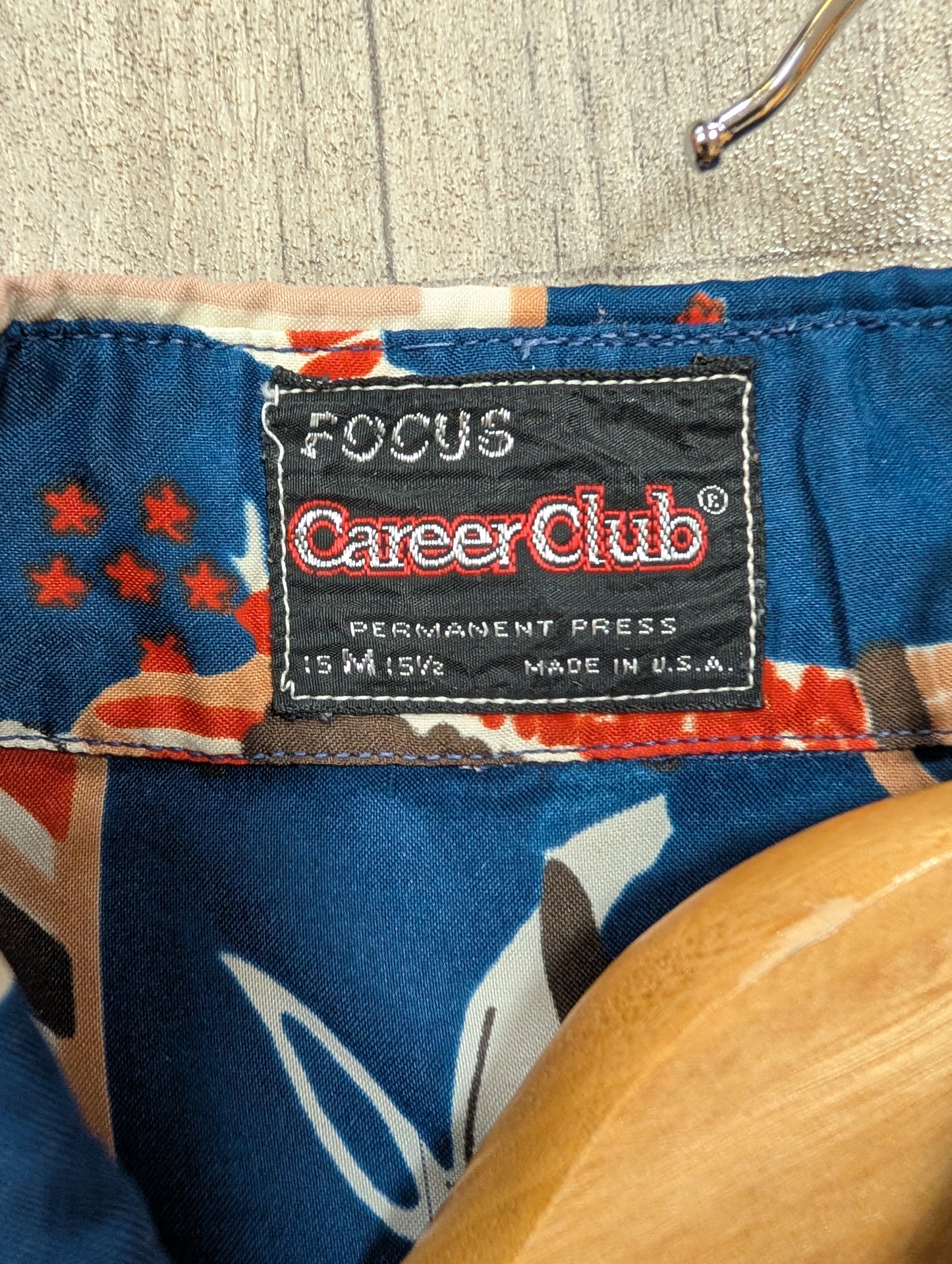 1970s Career Club by Focus novelty print shirt