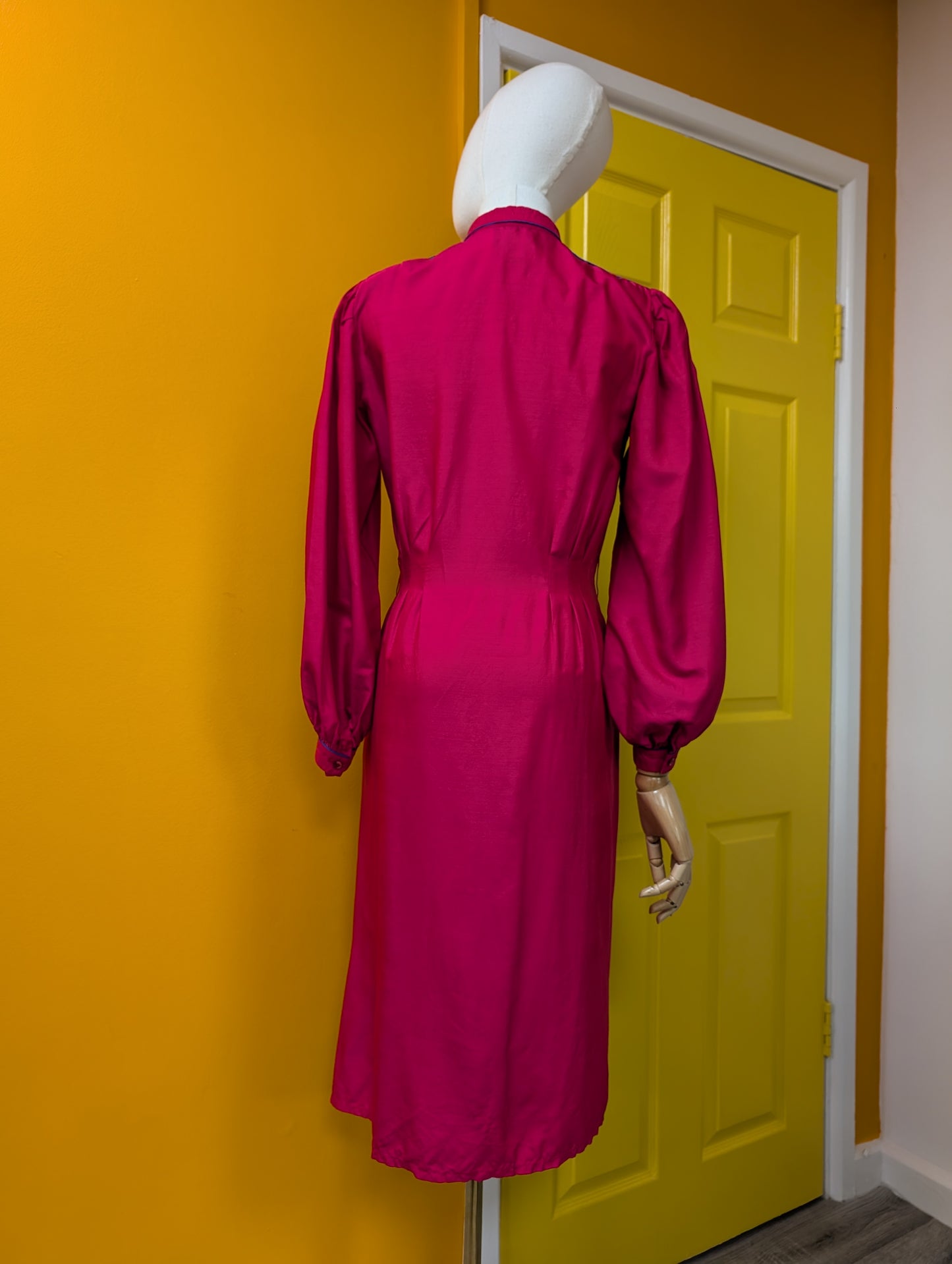 1980s Francesca of Damon for Starington pink silk dress - M/10/12