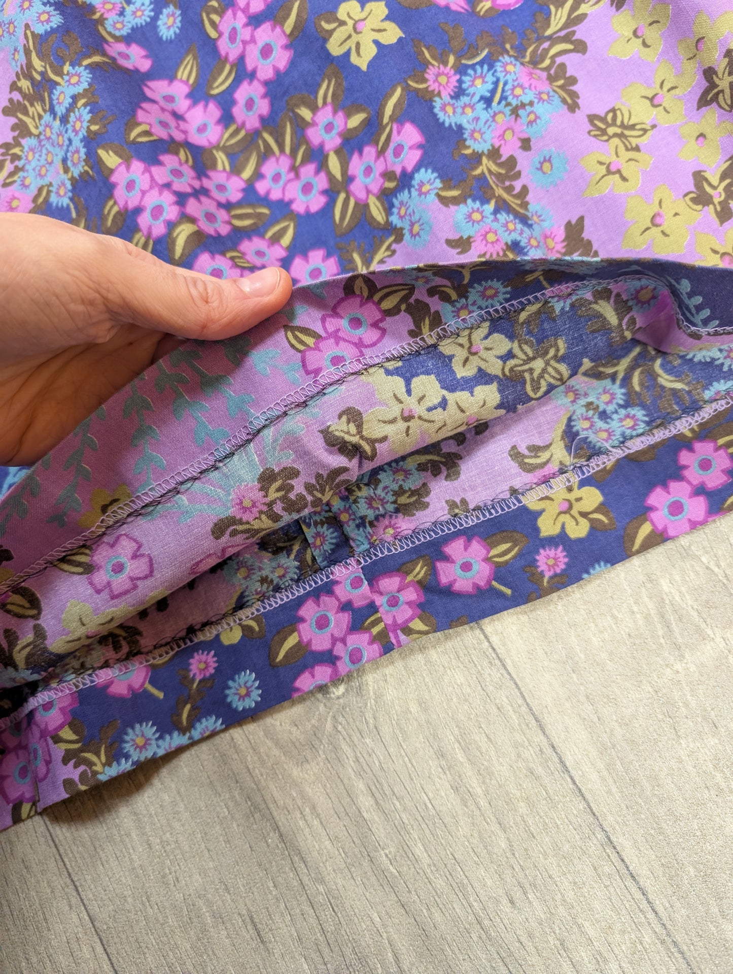 1970s psychedelic maxi dress - M/12