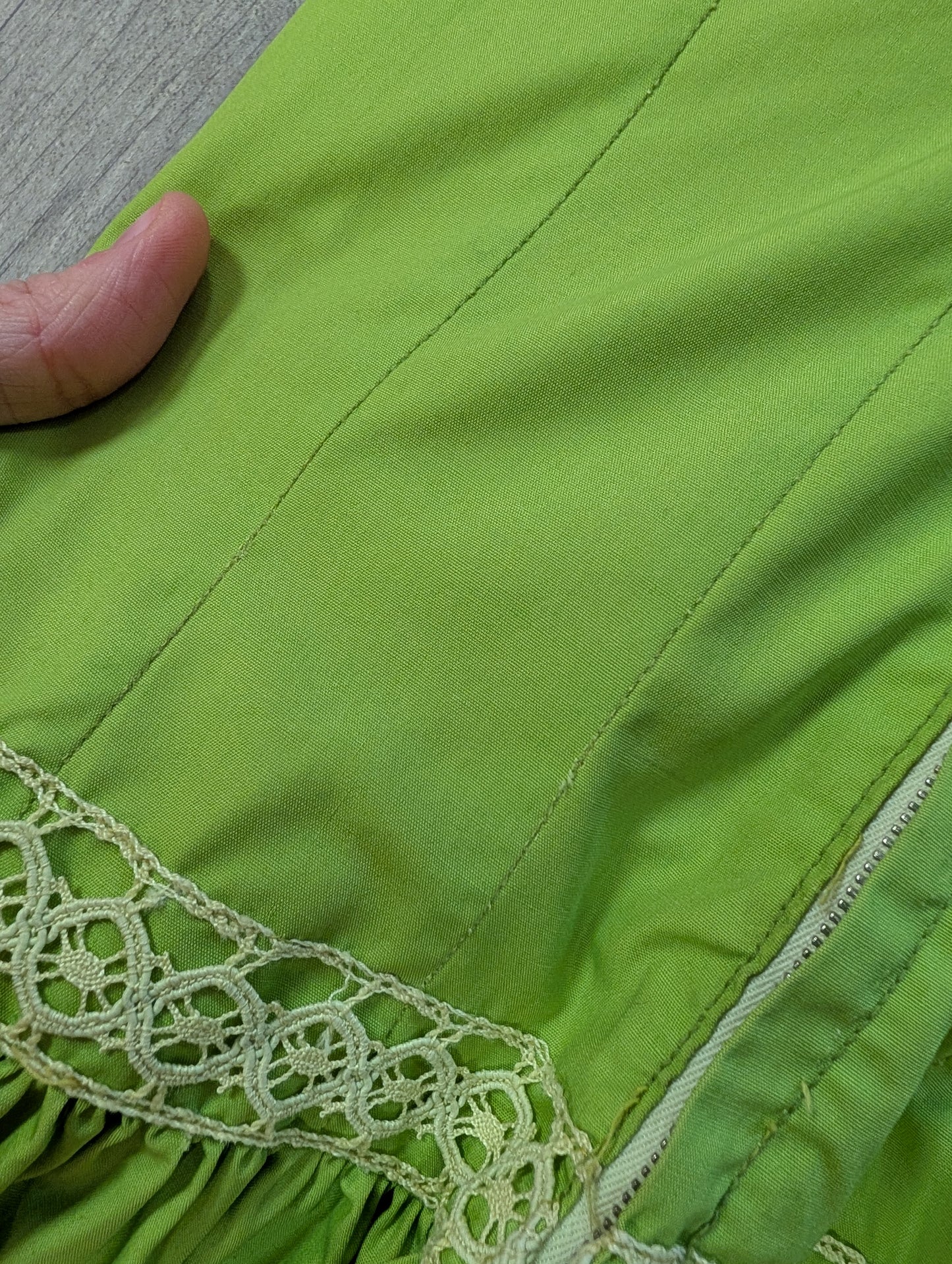 1950s Rhona Roy green cotton dress - XS/S/6/8