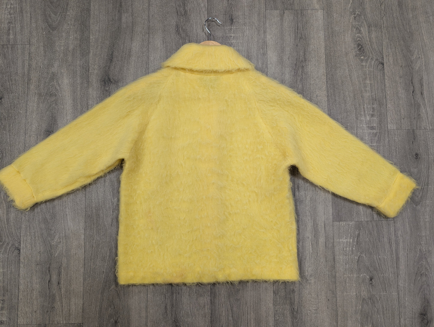 1960s Nu Weave yellow nylon cardigan/jacket - S