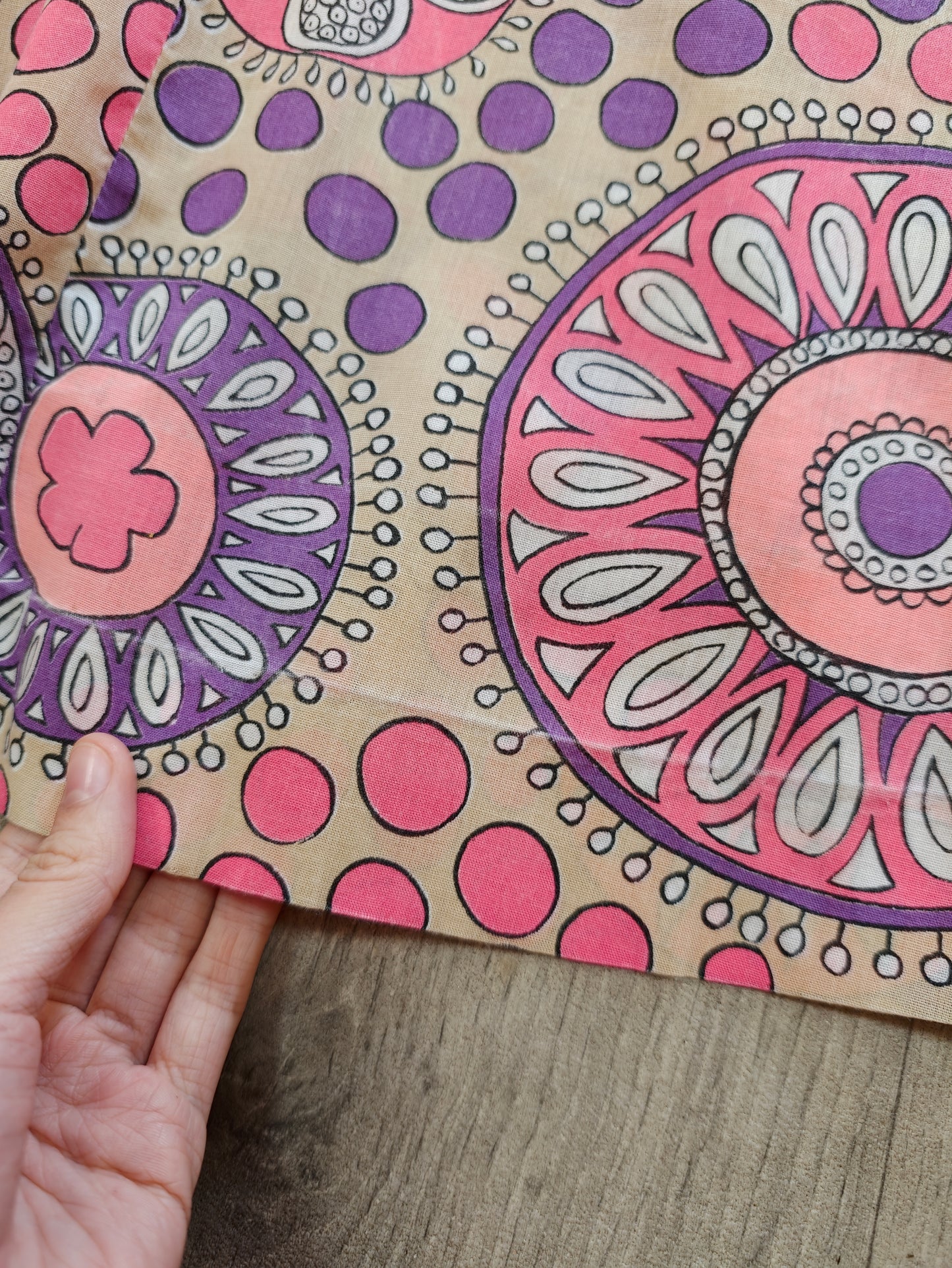 1960s Richard Shops psychedelic pink maxi dress - S