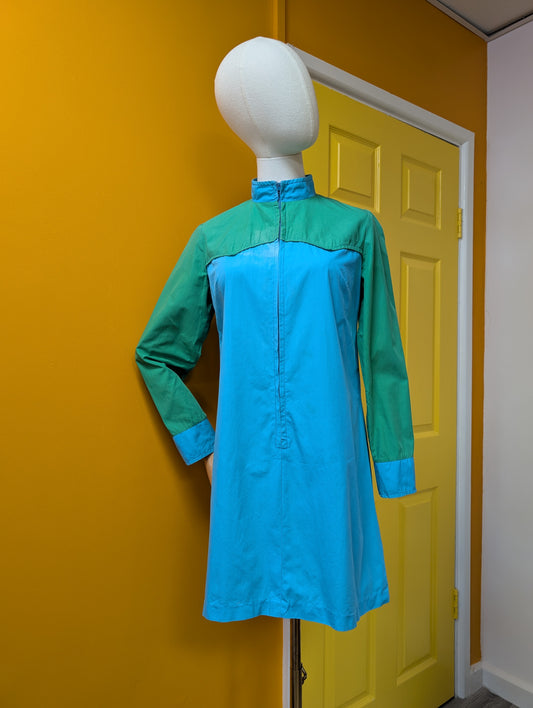 1960s Fenwick colour block mini dress - S/10