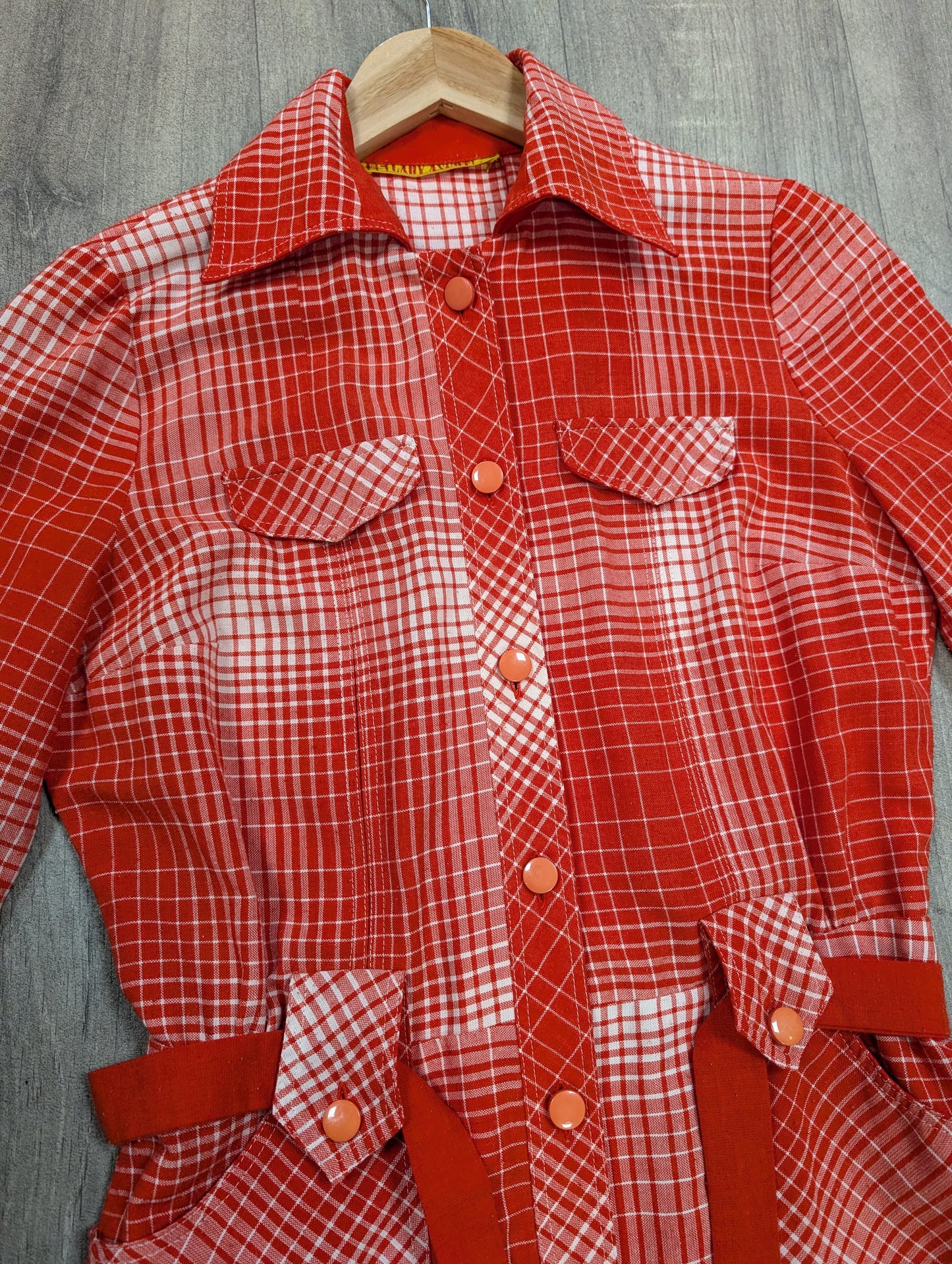 1970s Lady Ascot red dress - S/10