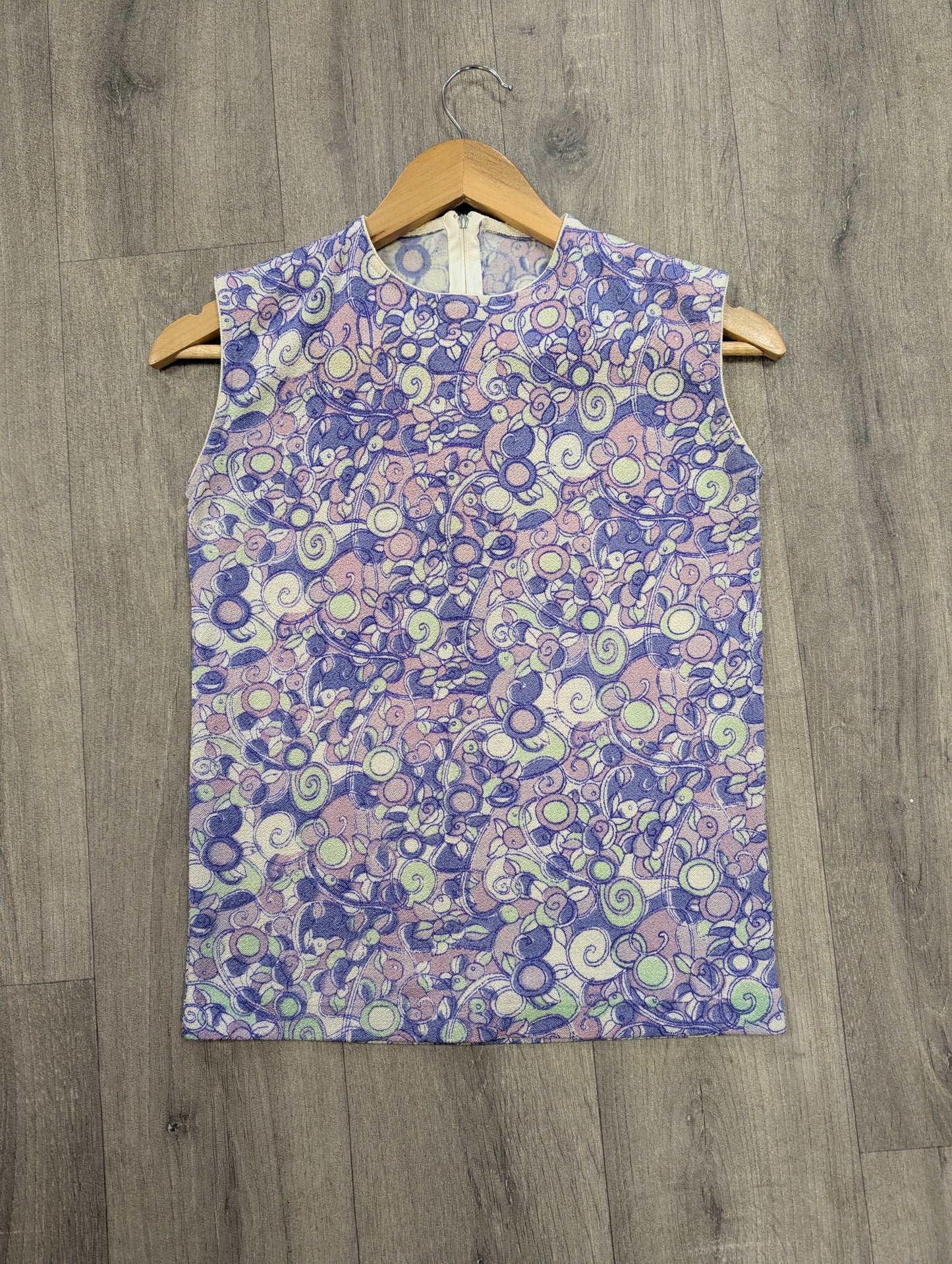 1960s psychedelic purple top - XS