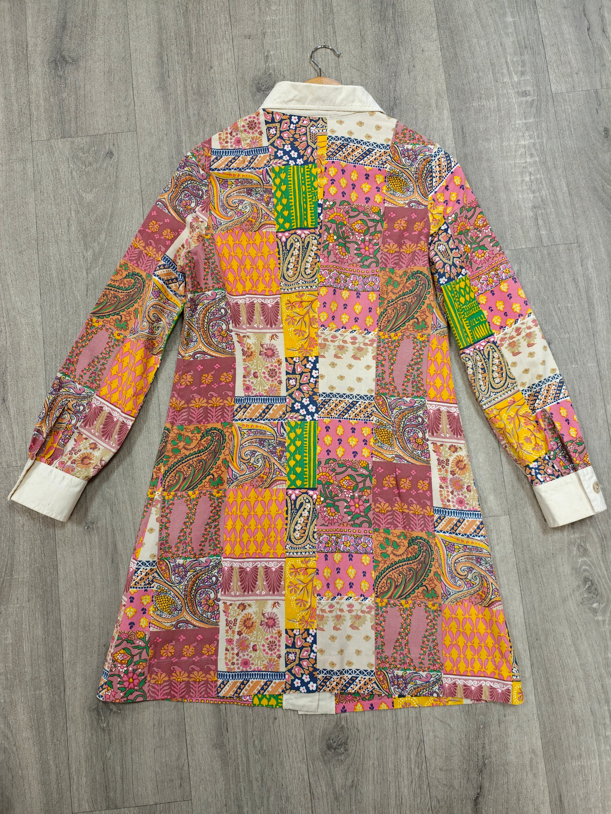 1960s John Marks patchwork print dress - S/10