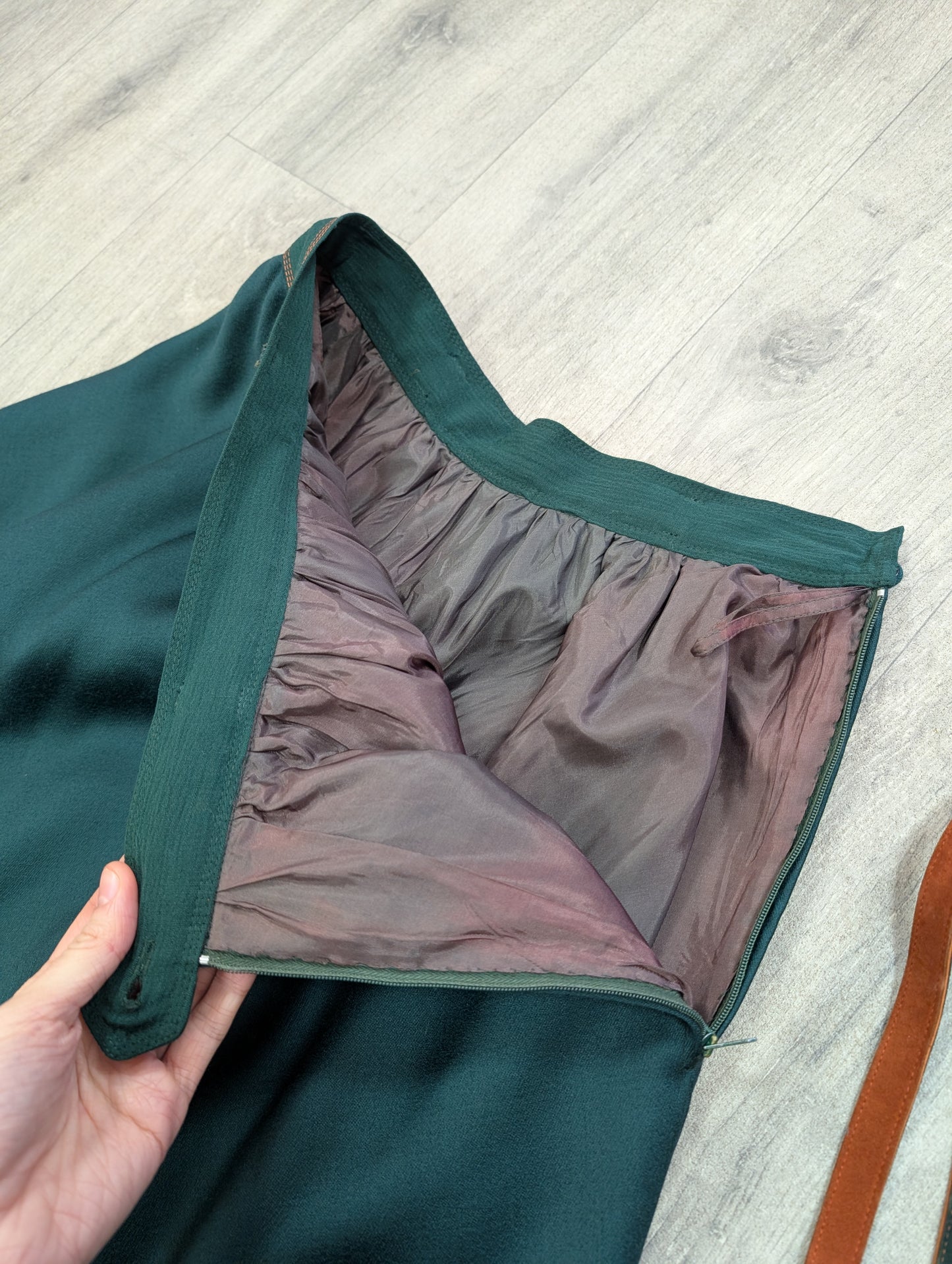 1970s Jean & Martin Pallant green wool suit - XS/S/6/8