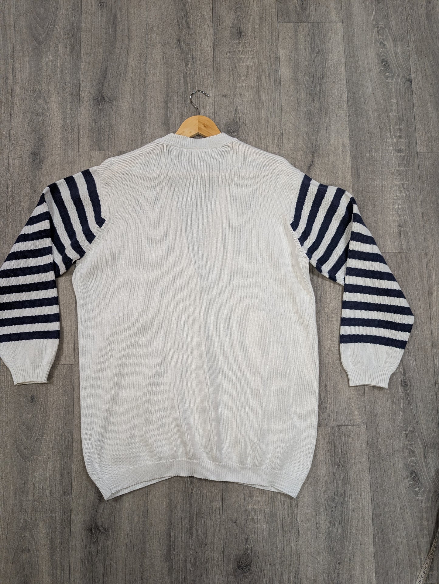 1990s Rene Derhy novelty sailor cotton cardigan - L