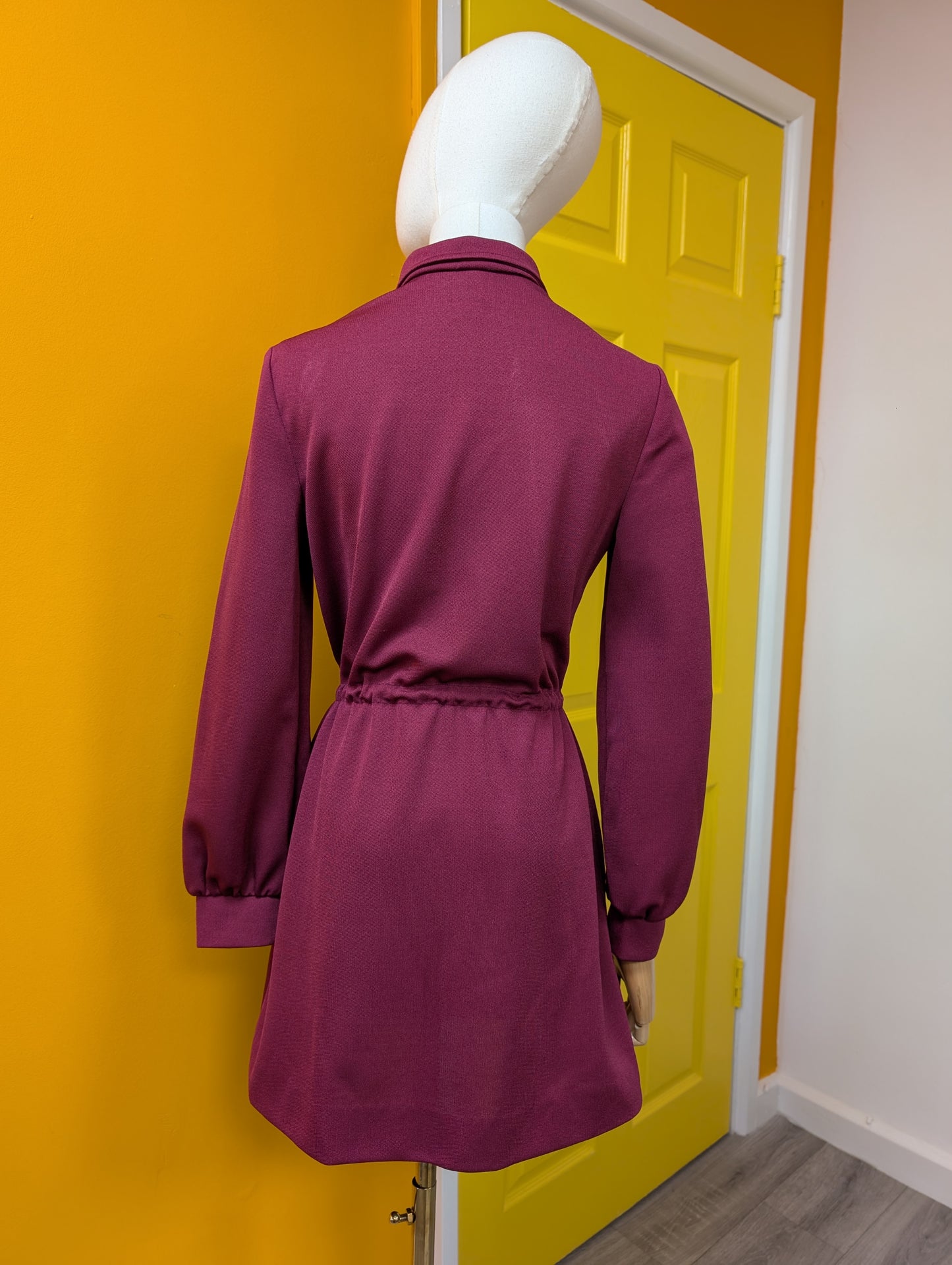 1960s St Michael Junior Miss crimplene mini dress - 8/10/12