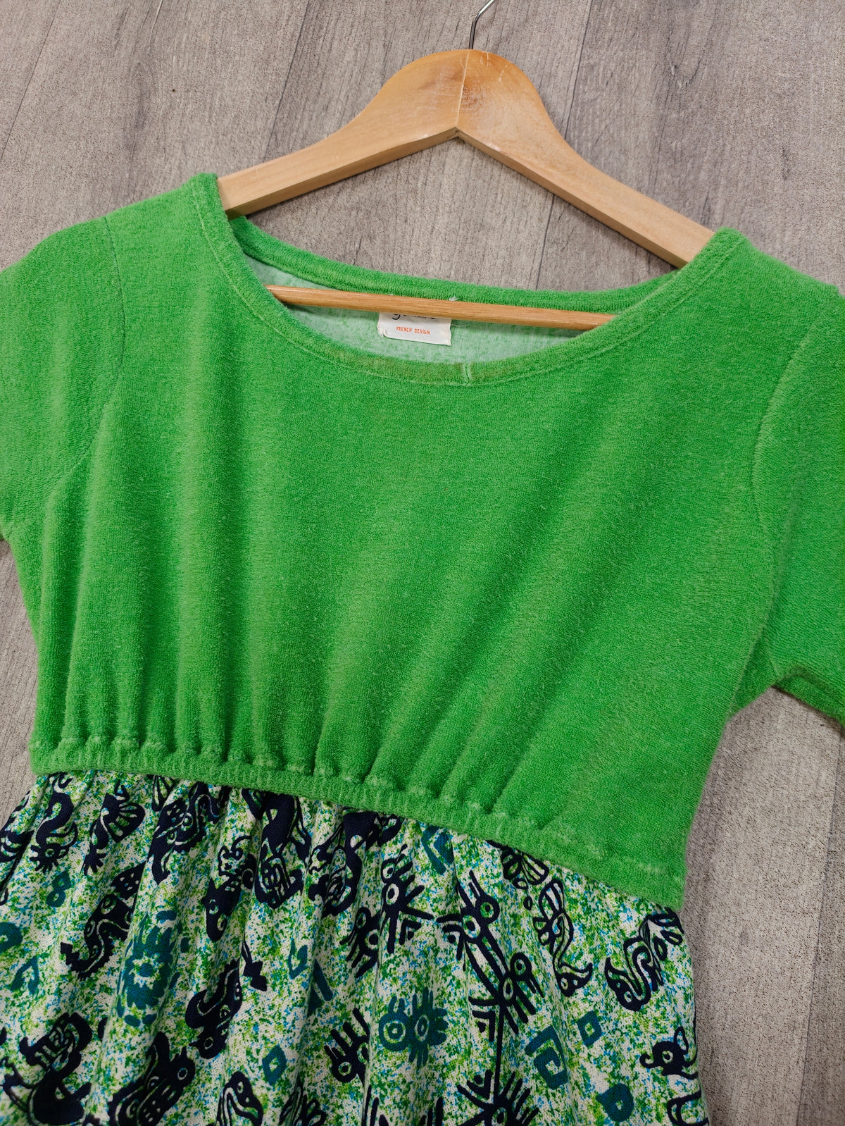 60s/70s Guitare French towelling maxi dress - XS/S