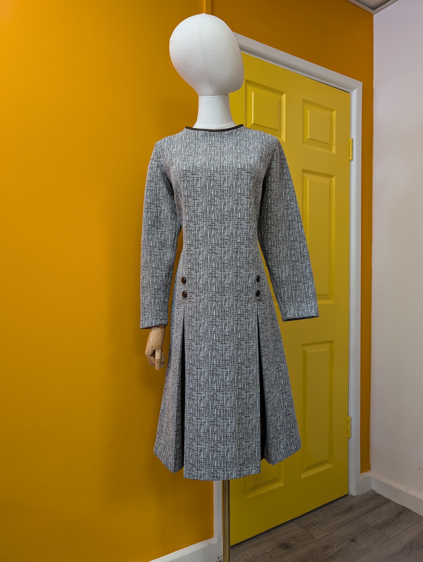 1960s crimplene dress - M/14