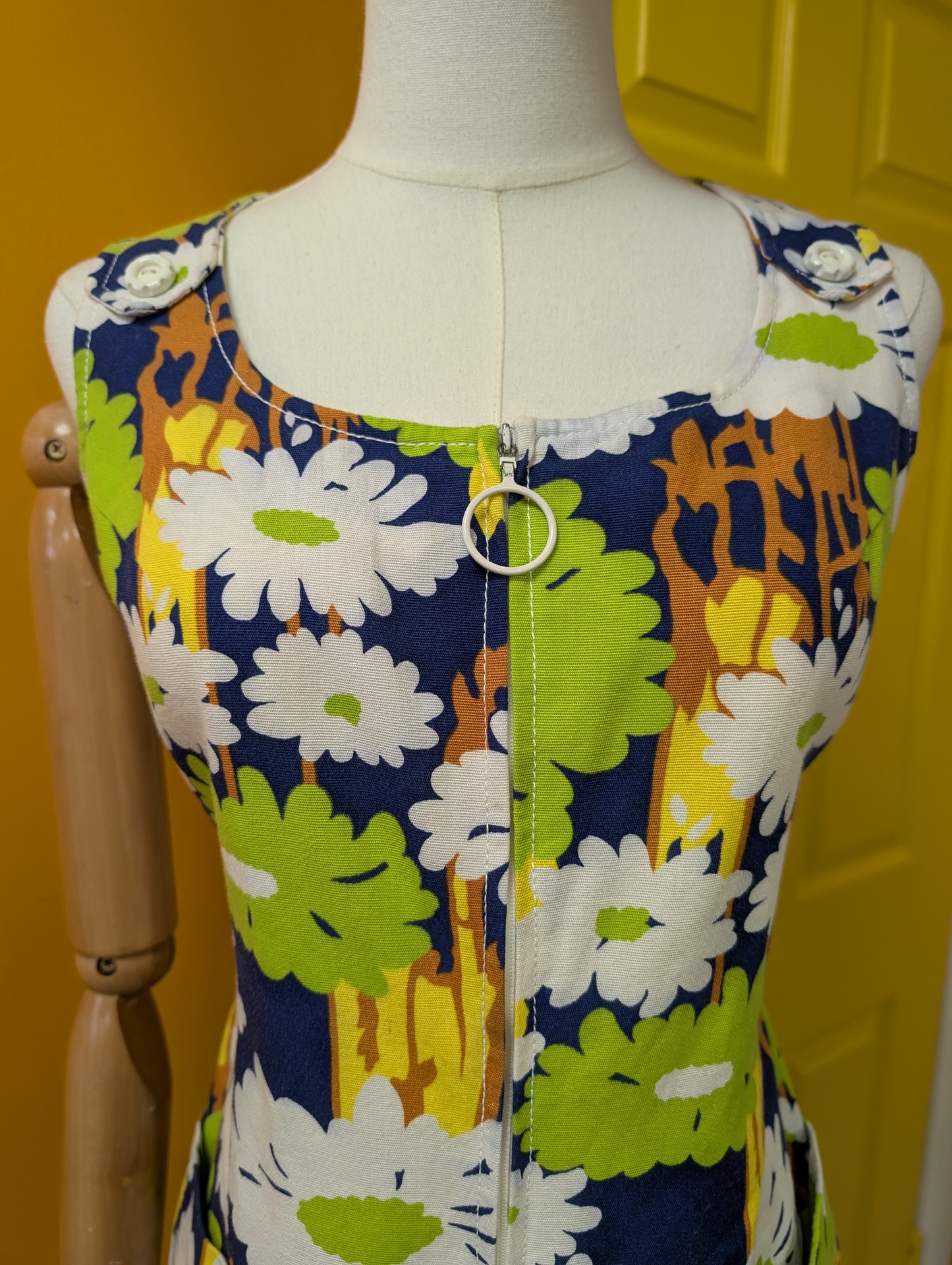 Early 1970s St Michael floral cotton dress - S/8/10