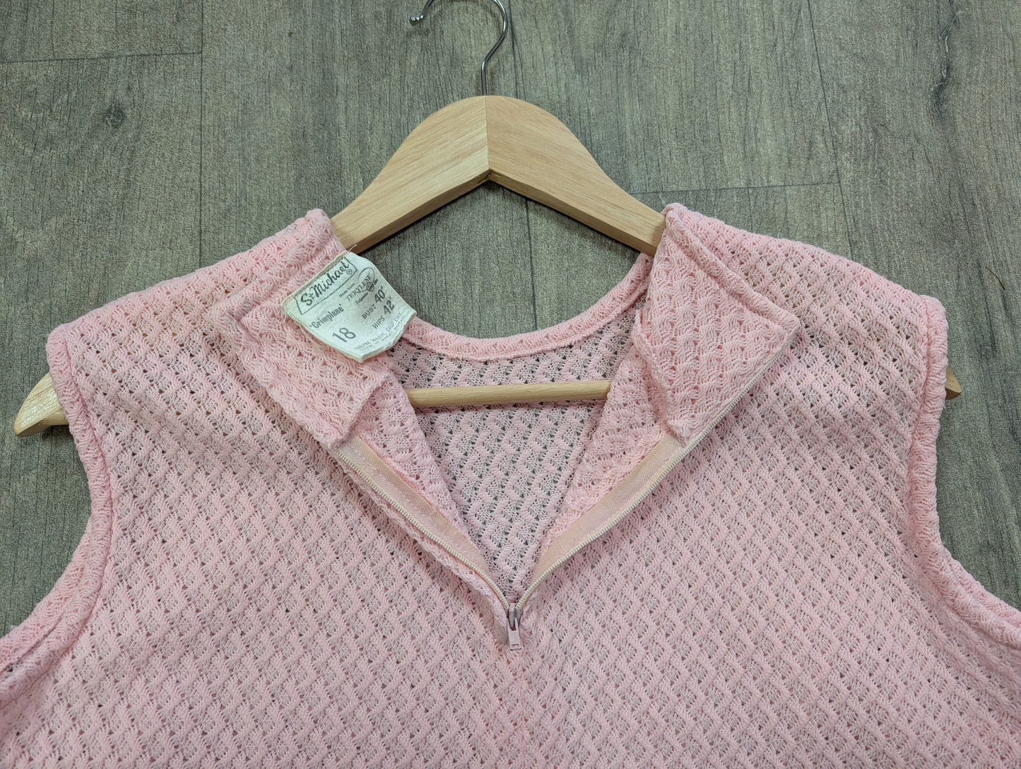 1960s St Michael pink top - M/L/14/16
