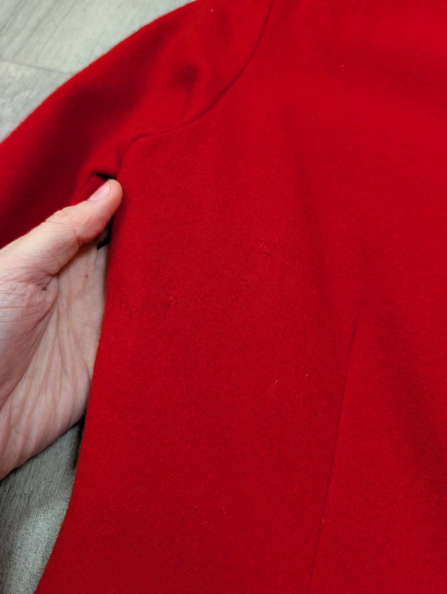 1960s Twiggy red wool mini dress - XS/S