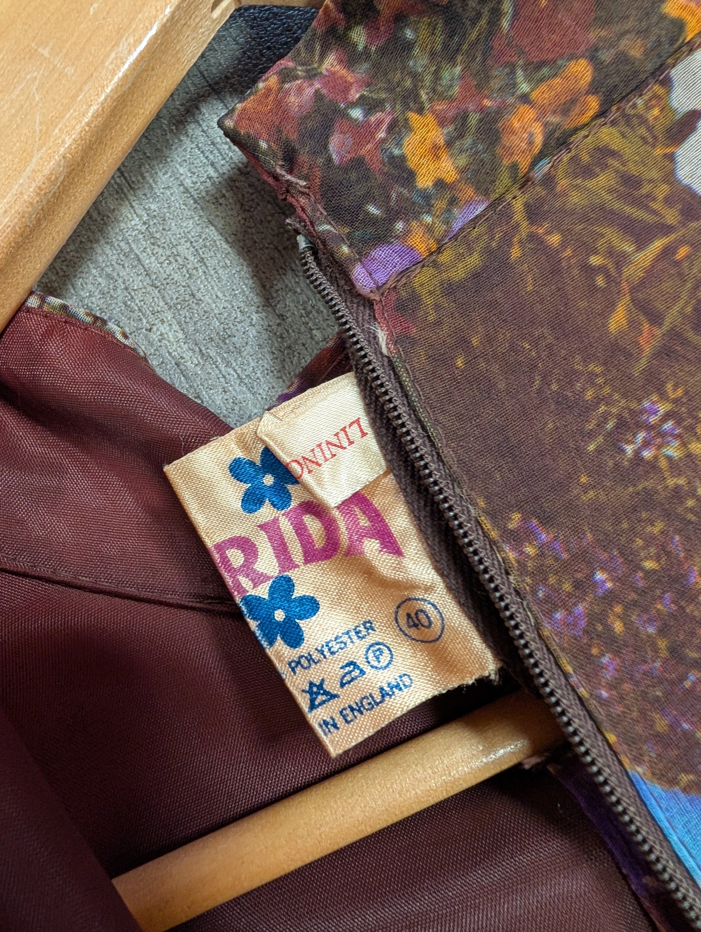 1970s Karida floral maxi dress - M/12