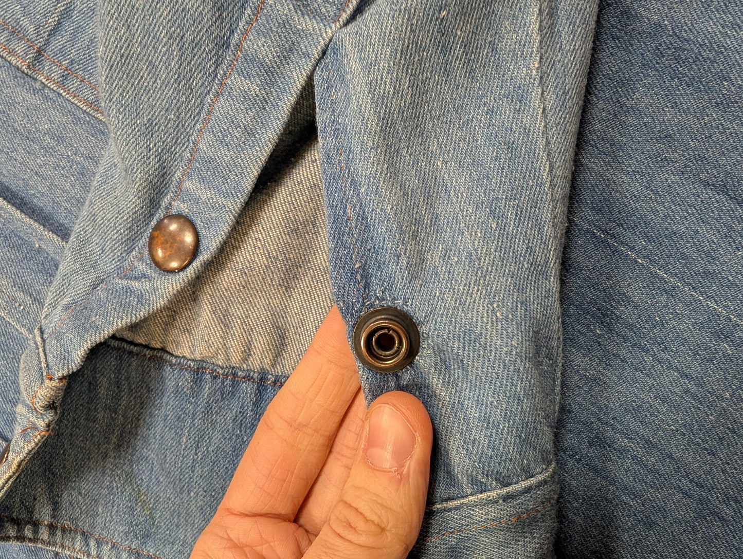 1970s Experience embroidered denim shirt