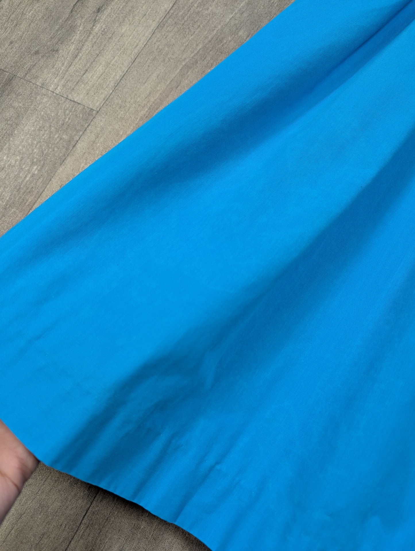 1950s The Lady by Harrimonde blue cotton dress and belt - 38"B, 29"W