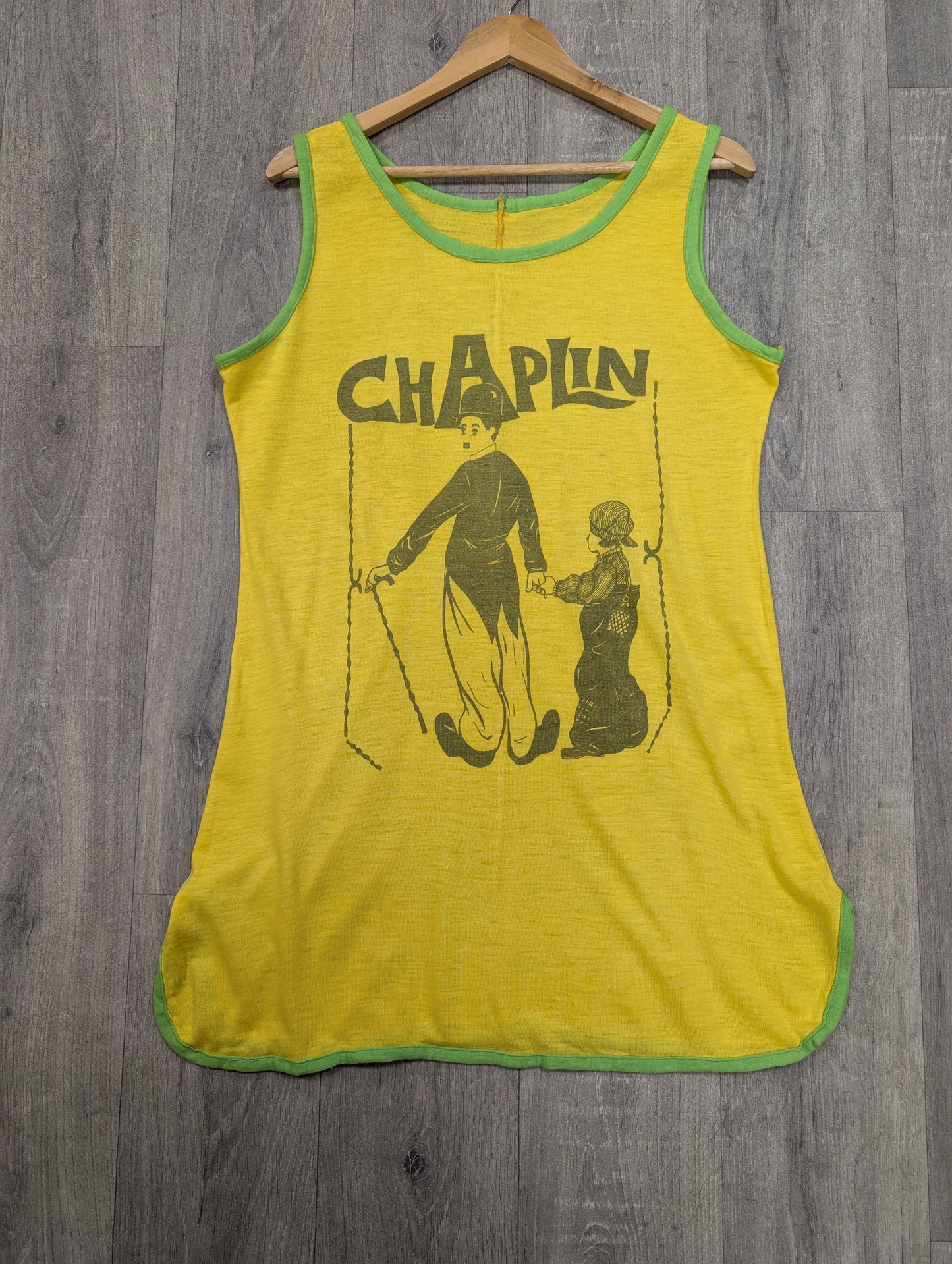 70s/80s Charlie Chaplin vest/dress - M
