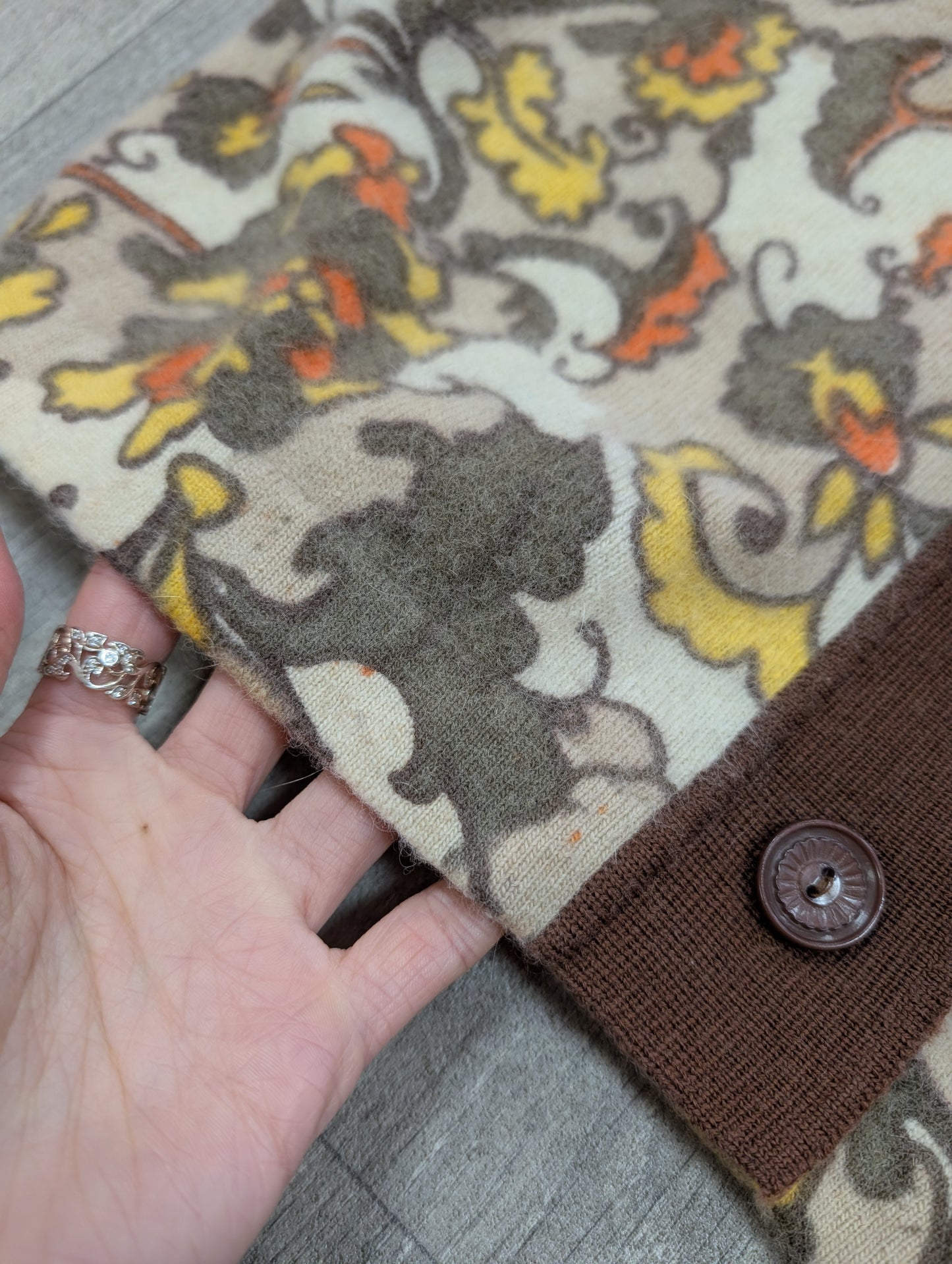 1970s Jeffrey Ohrenstein lambswool and angora cardigan - S/M