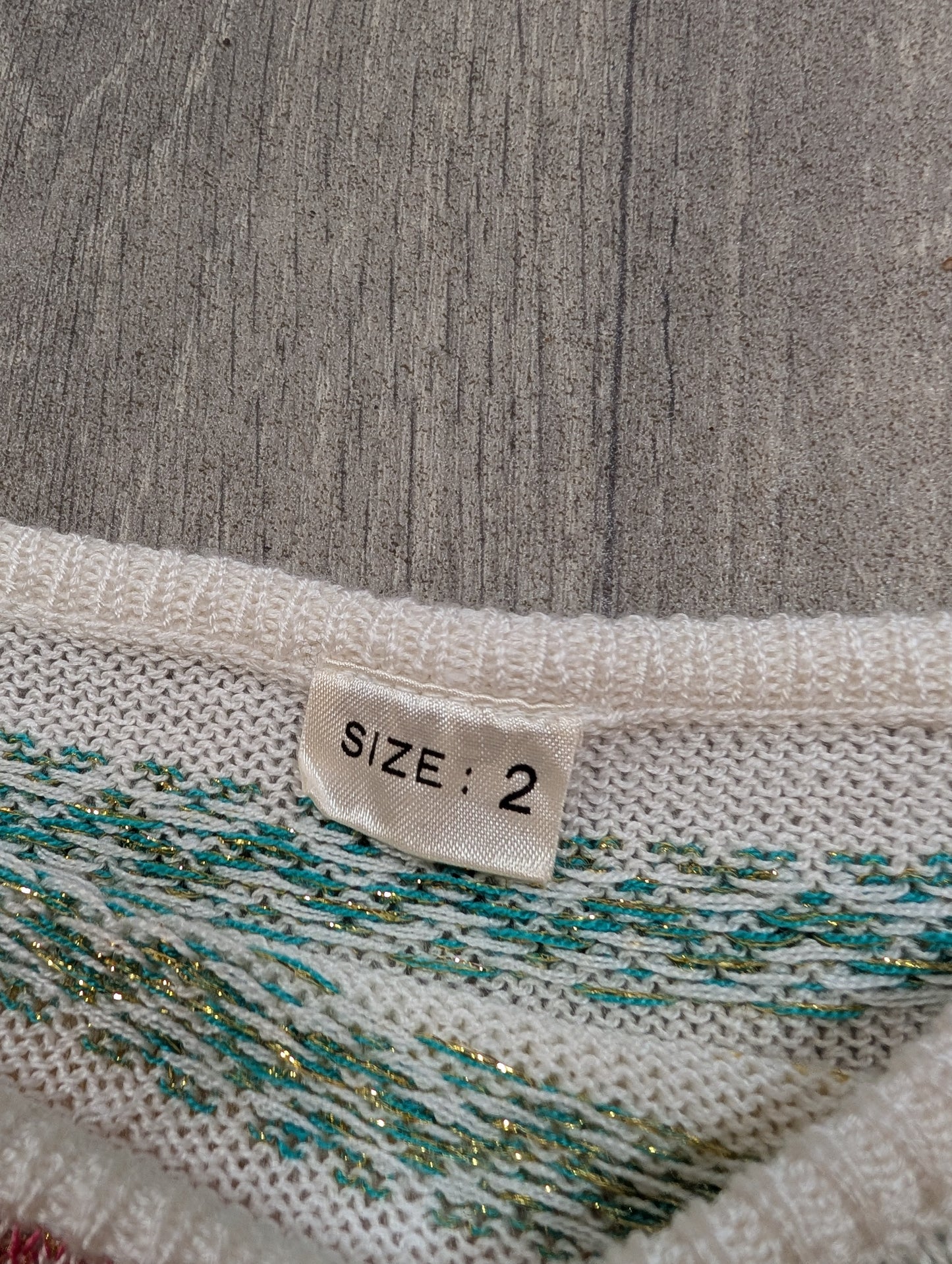 1980s Sunhanit knitted acrylic & lurex 2 piece - XS/S