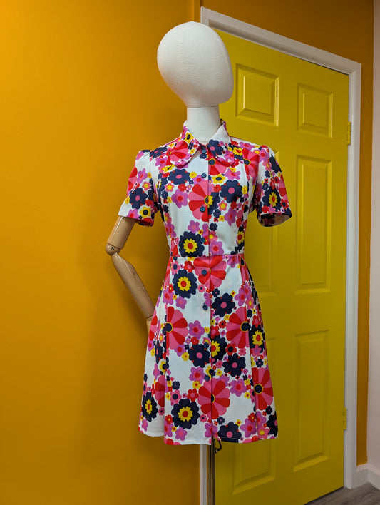 1960s John Howard floral dress - S/10