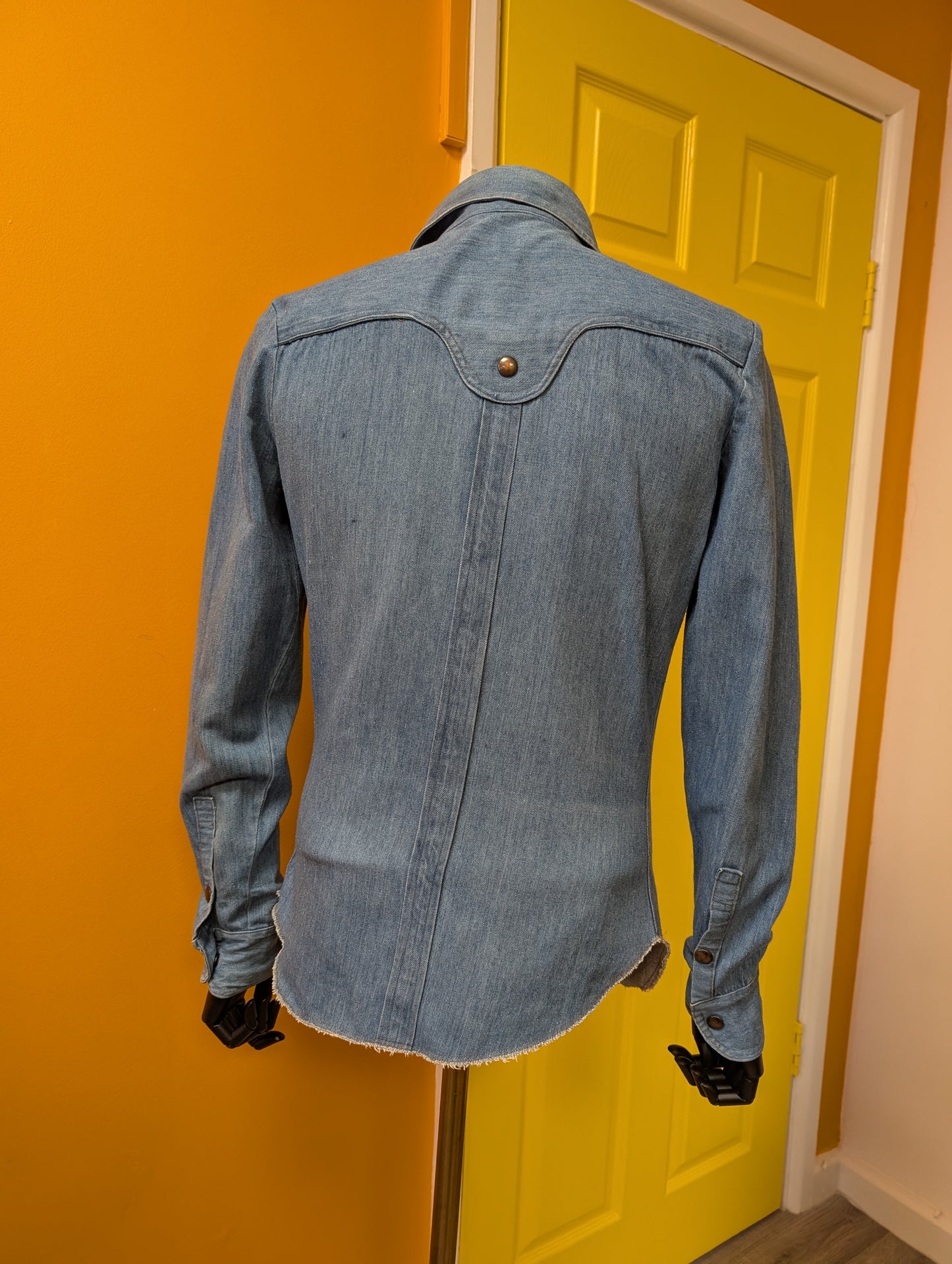 1970s Experience embroidered denim shirt