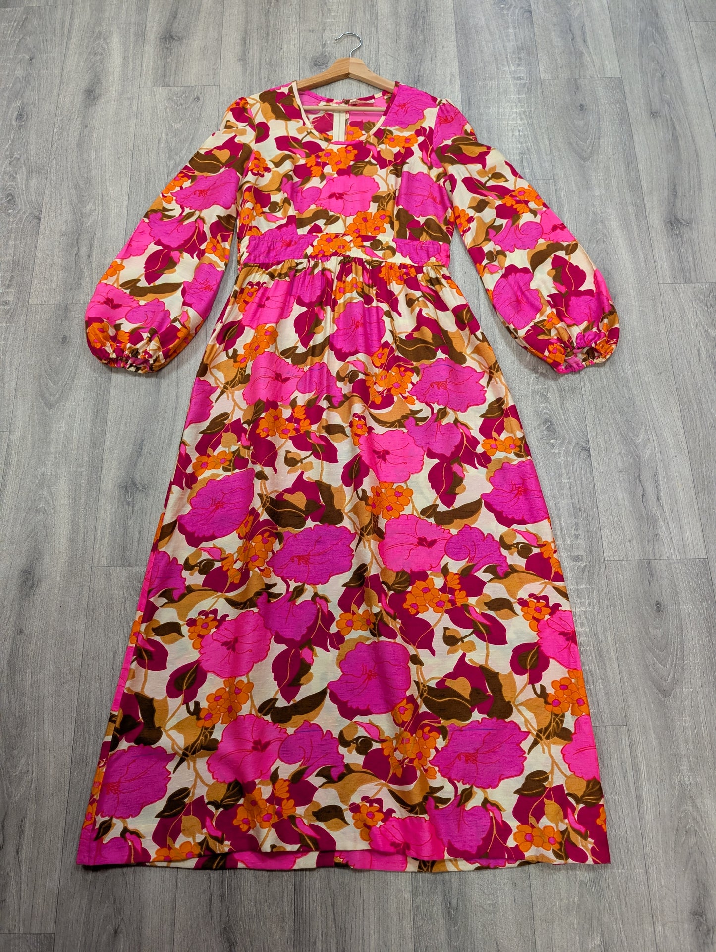 60s/70s psychedelic maxi dress - M/12/14