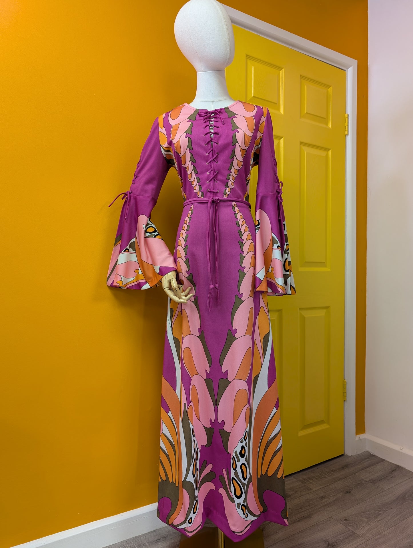 1970s Gigi psychedelic maxi dress - M/12/14