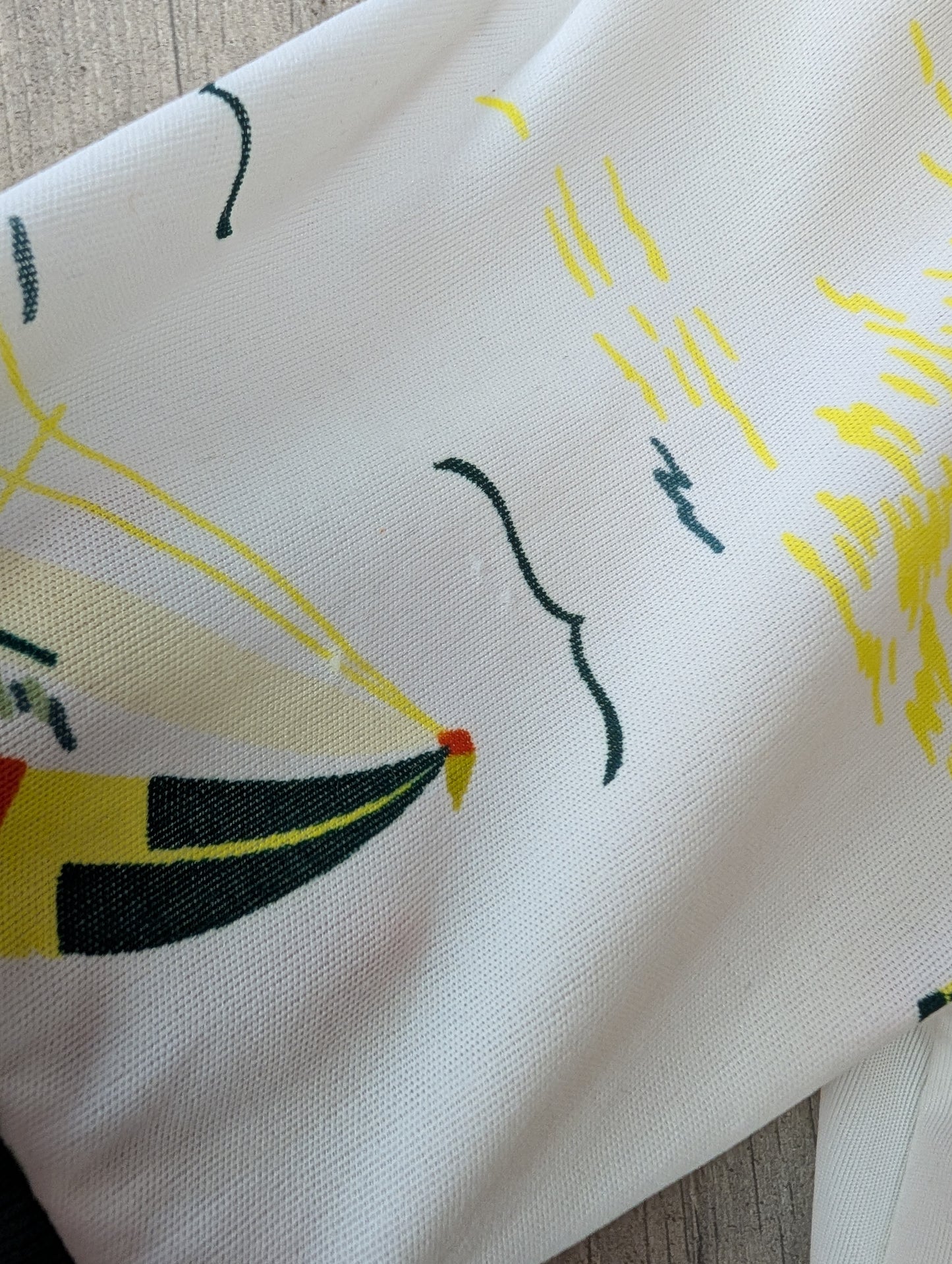 1970s novelty nautical boat print shirt