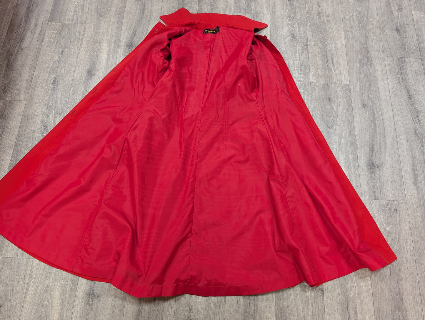 1970s St Michael red belted coat - S/M