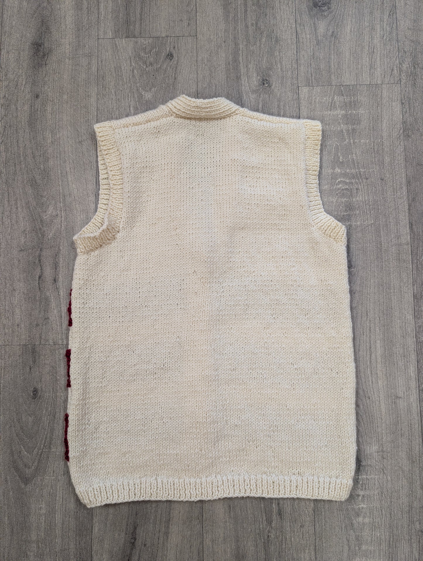 Hand knitted waistcoat/vest - S