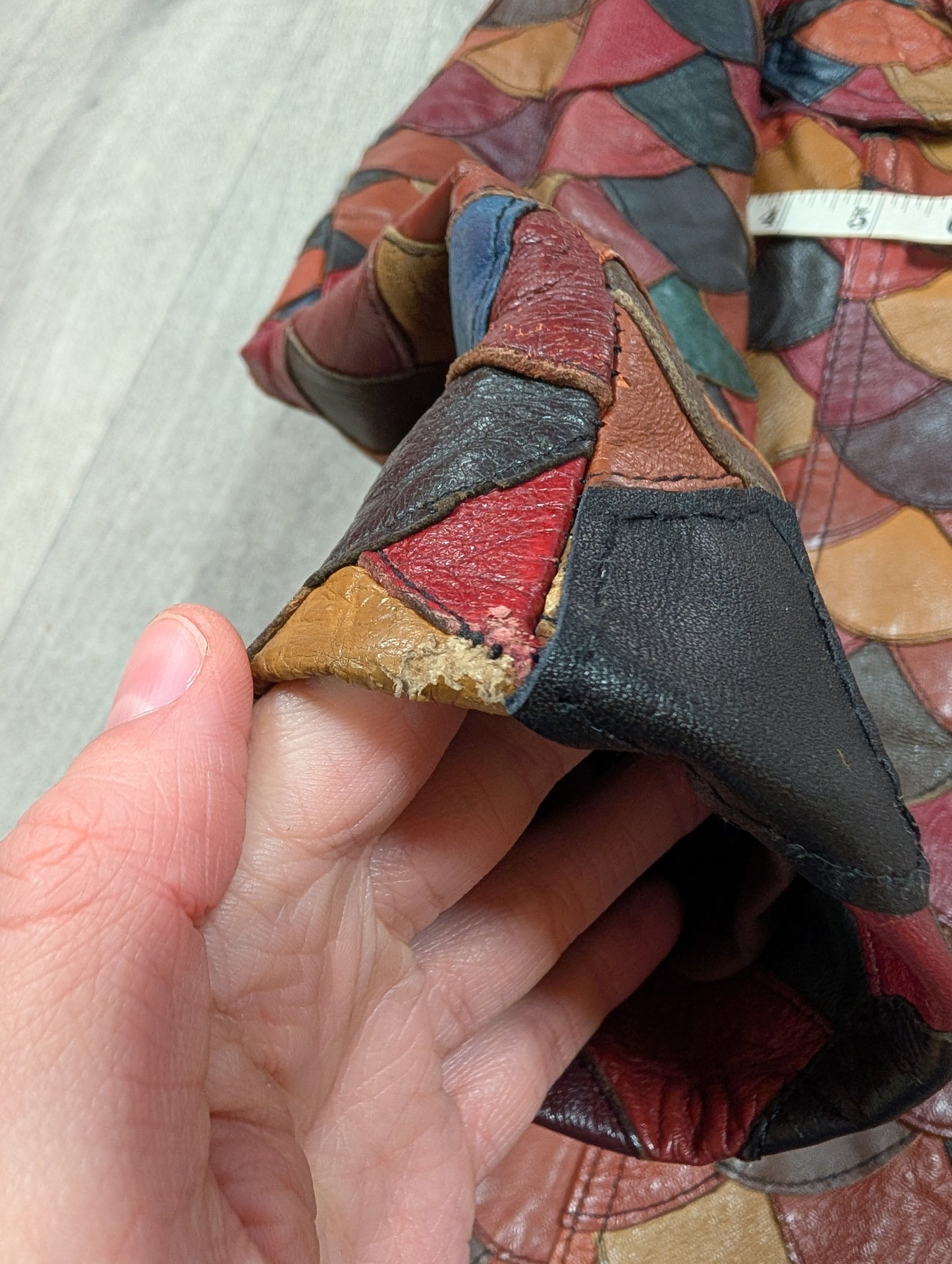 Epic 1970s fish scale leather jacket