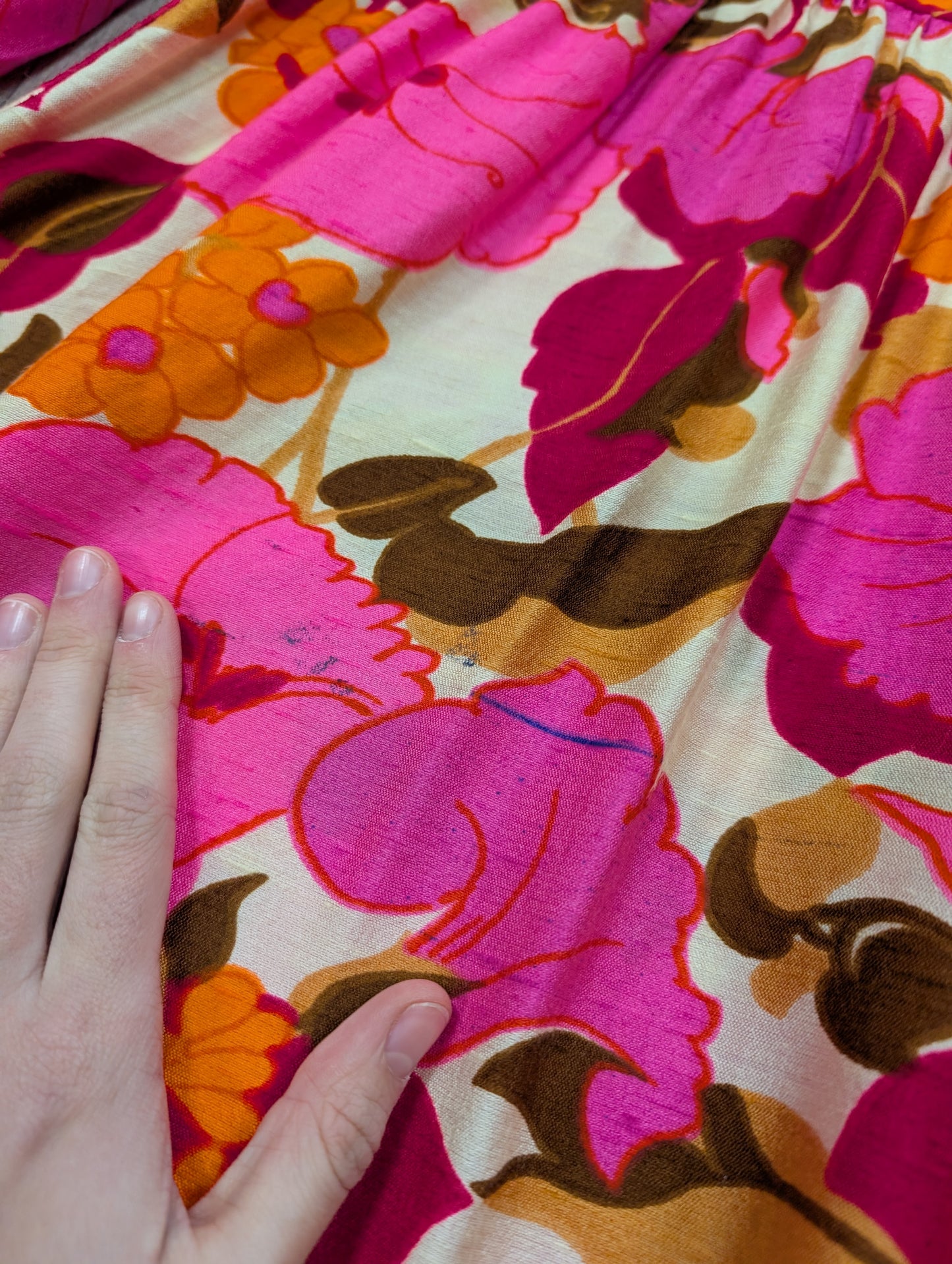 60s/70s psychedelic maxi dress - M/12/14