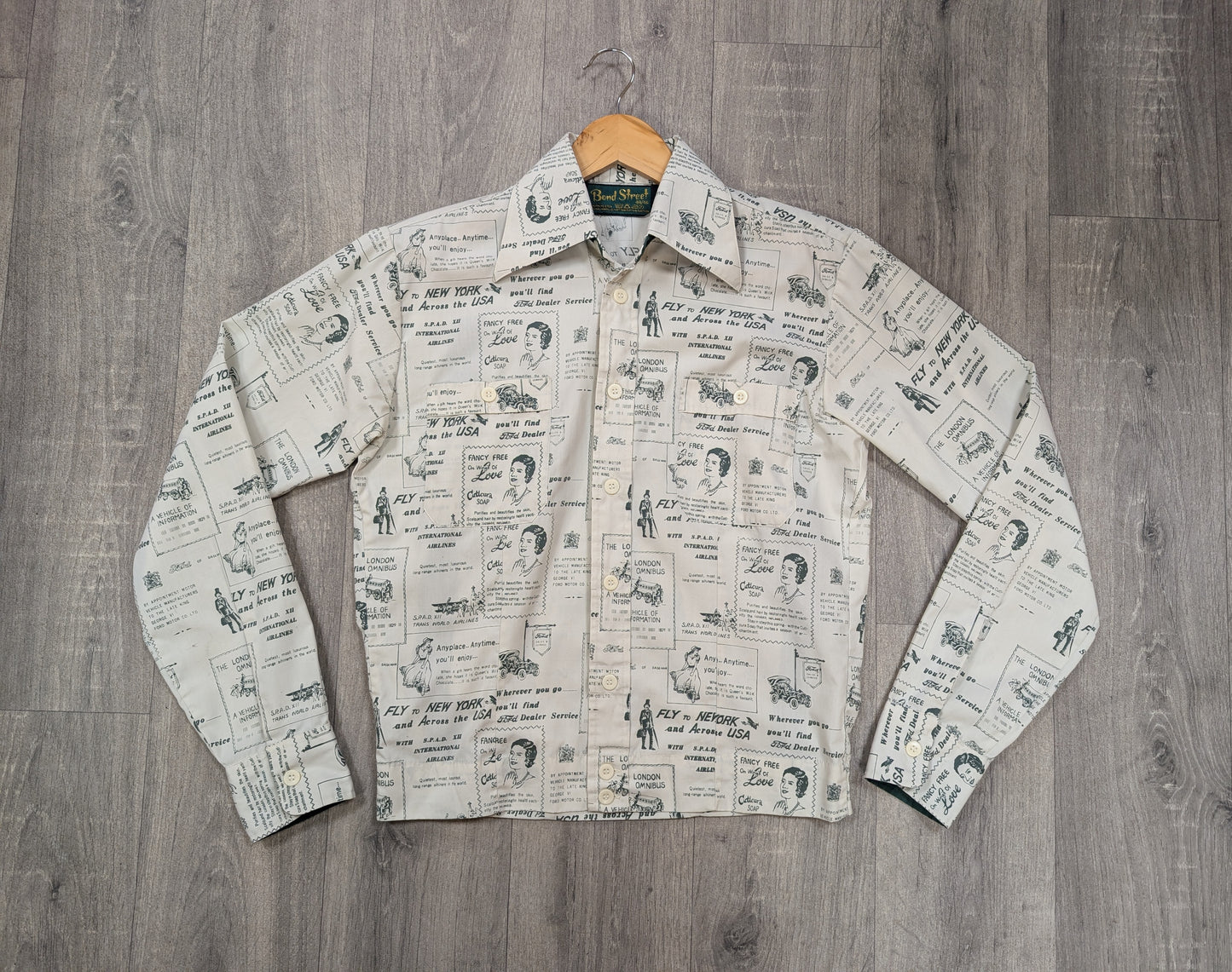 1970s Bond Street novelty newspaper advertising  print jacket
