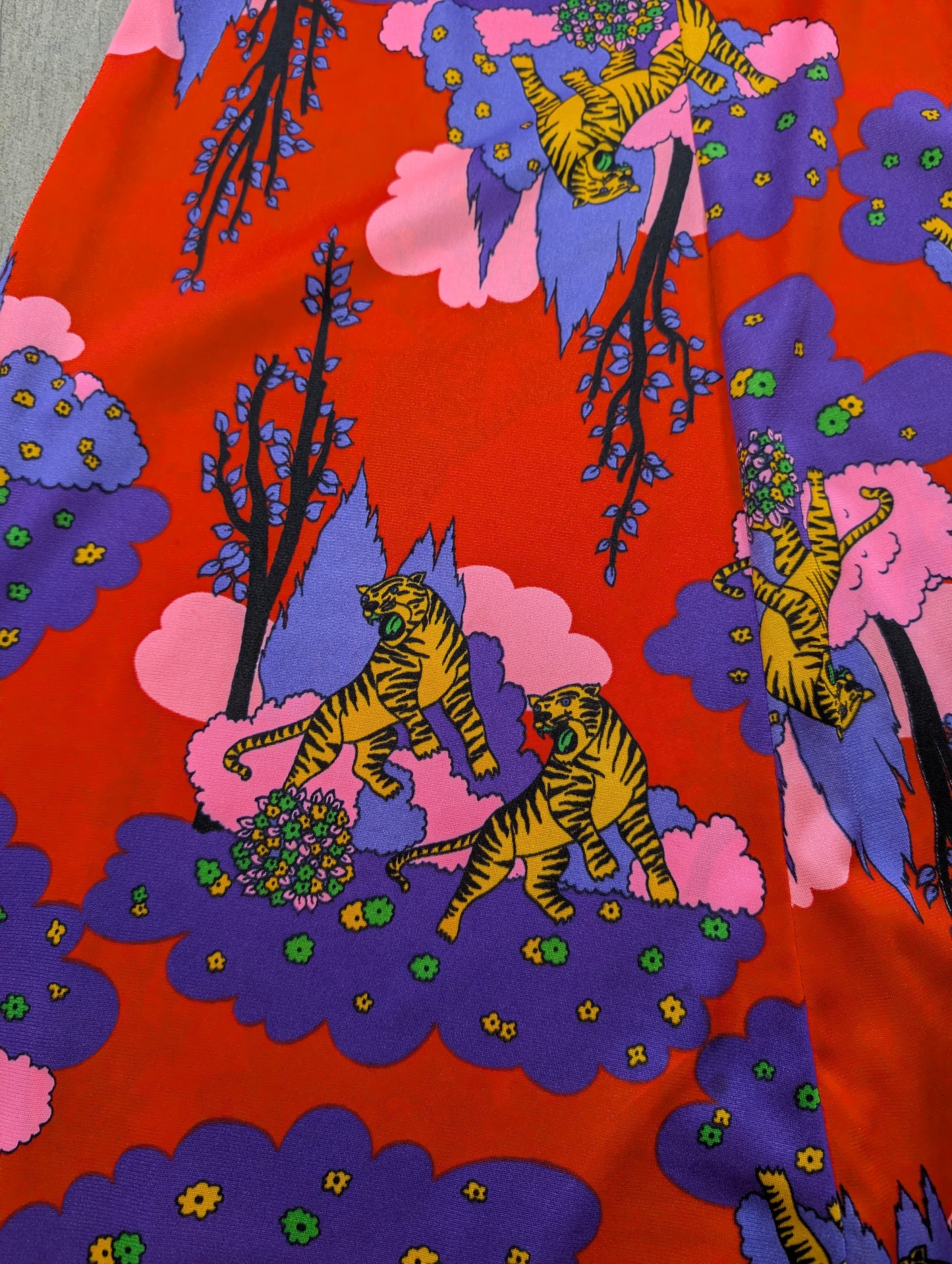 1970s Jantzen novelty tiger print dress - XS